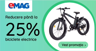 Emag - reduceri pana la 25% pentru biciclete electrice