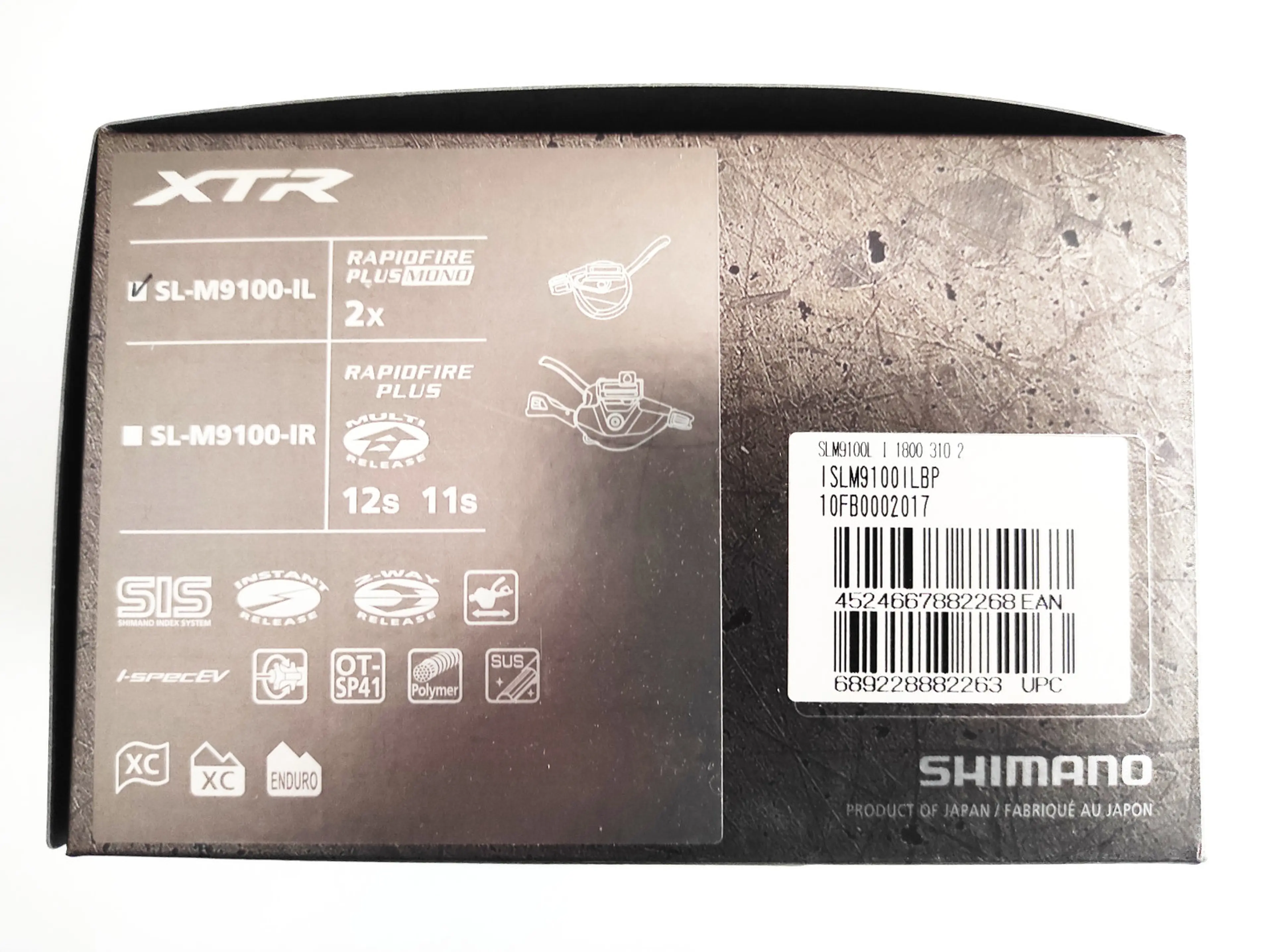 10. Maneta de schimbator Shimano XTR SL-M9100-IL 2v, prindere I-Spec EV, noua