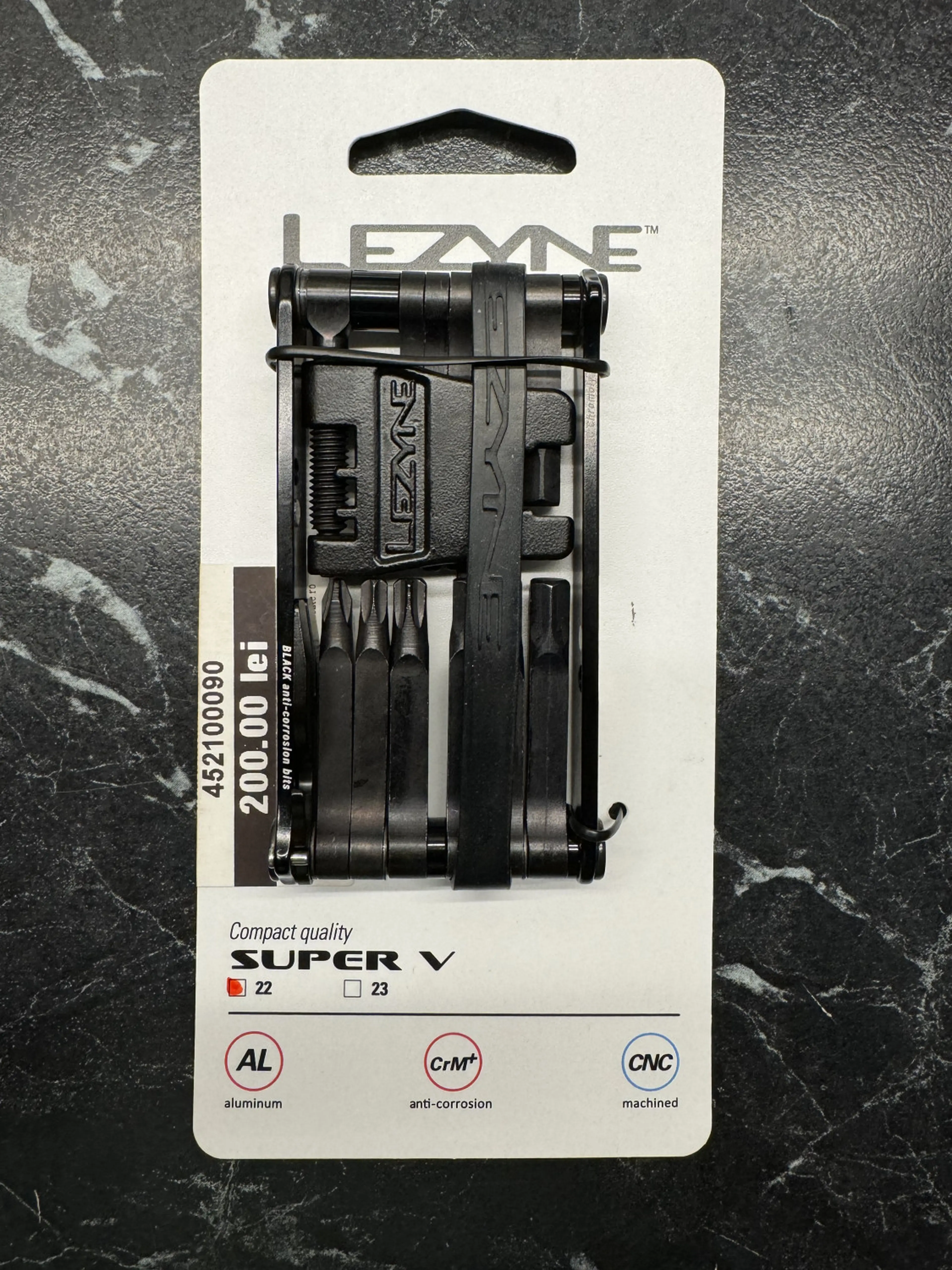 4. Multitool Lezyne Super V22 anodizat negru - nou