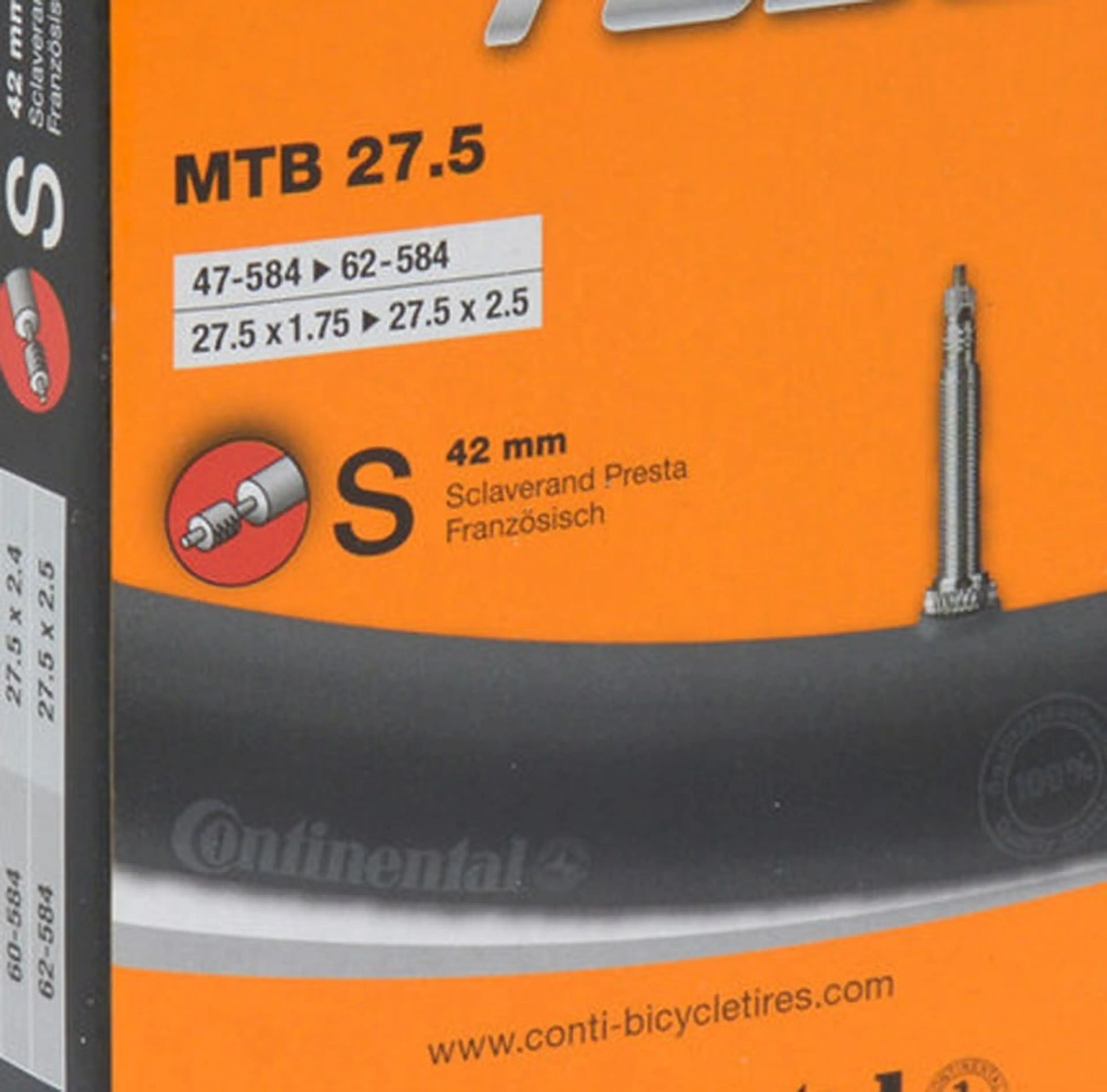 1. Continental Wide Tube 27.5x1.75-2.50 FV.