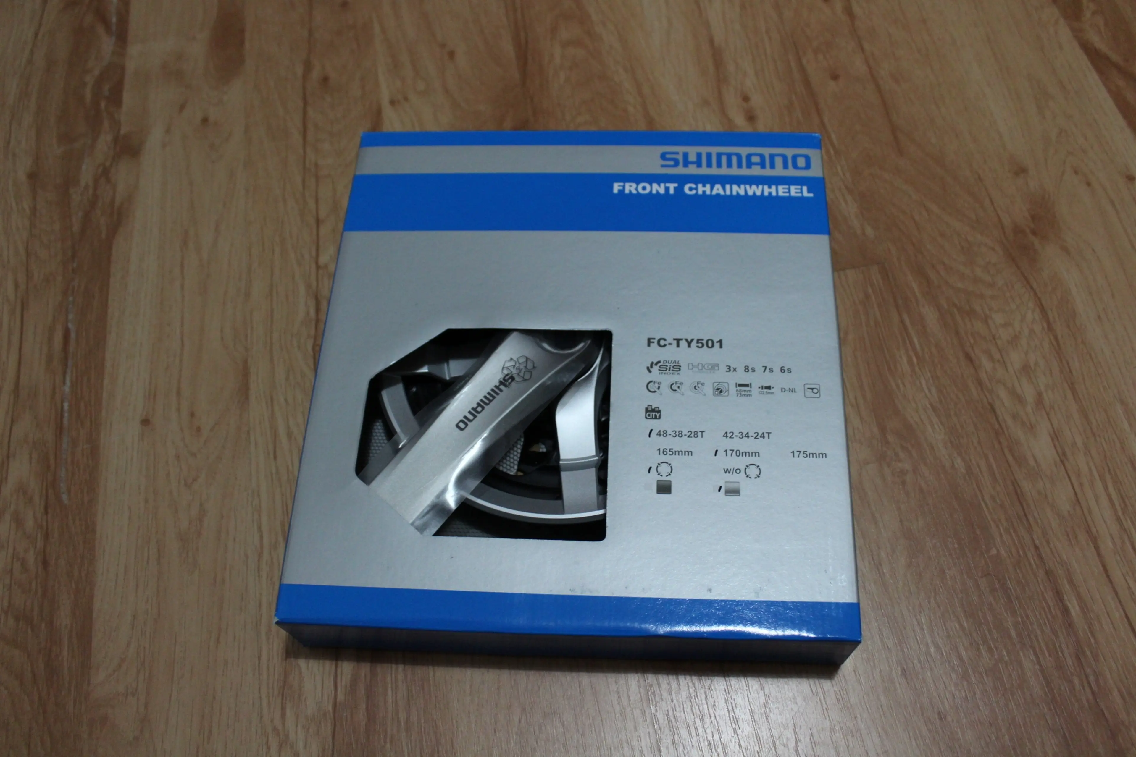1. Shimano FC-TY501 170mm - angrenaj gri MTB, Trekking