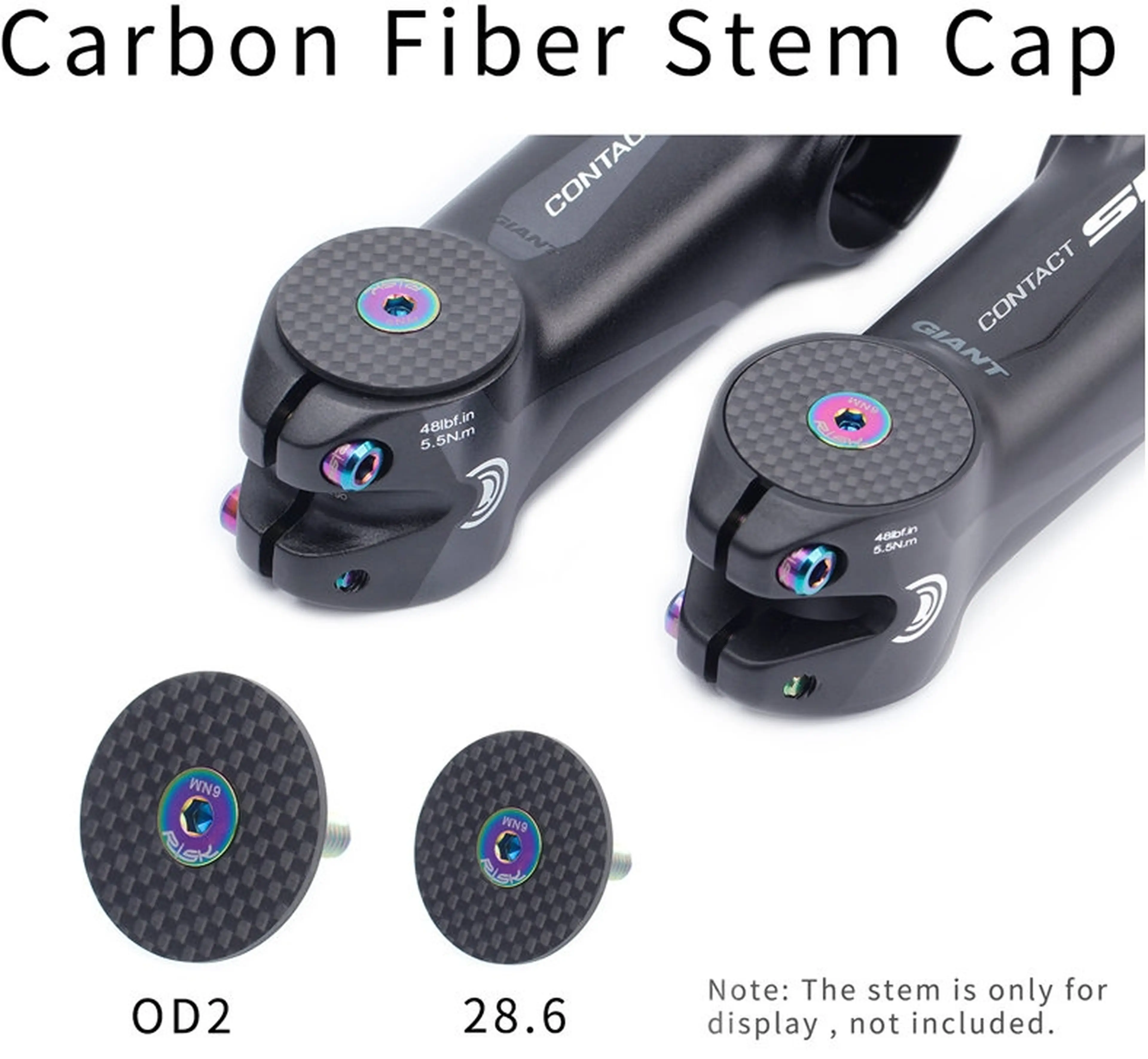 5. Capac cuveta Risk carbon 28.6 1 1/8 sau 31.8 1 1.5 headset cu surub titanium 6gr