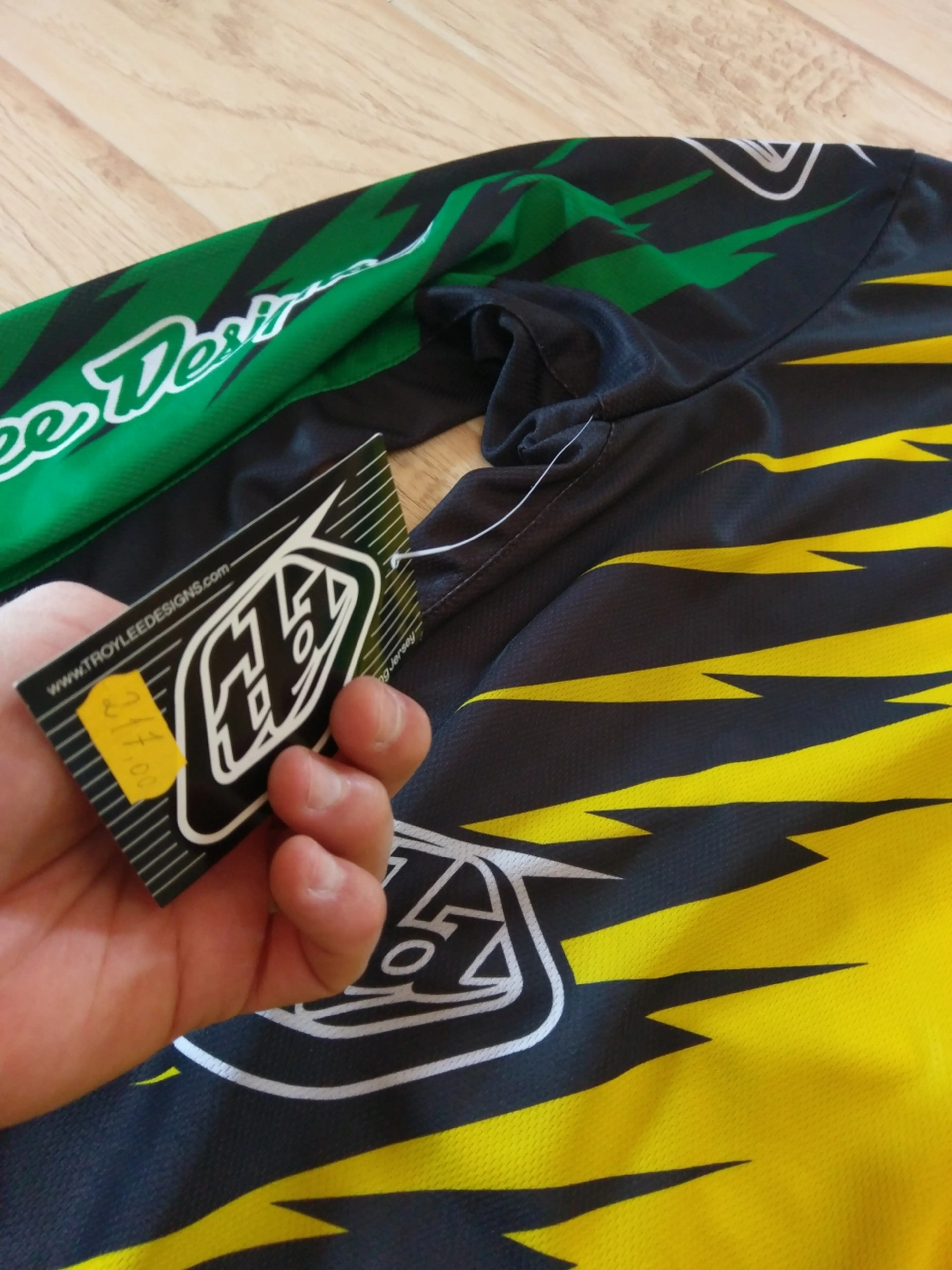 3. Tricou Downhil/Enduro Troy Lee Designs Shocker GP Yellow Green