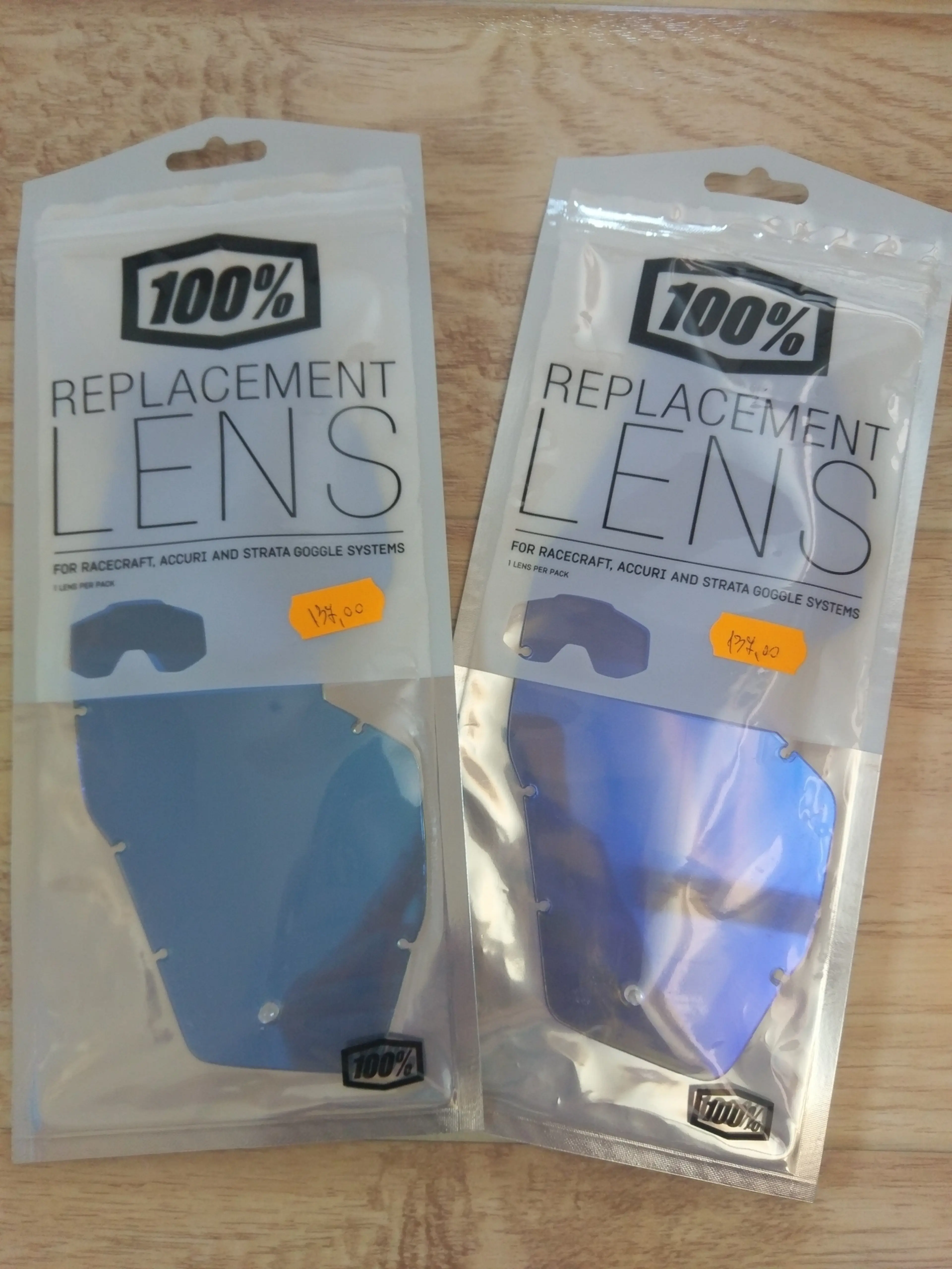 1. Lentila 100% Blue Mirror Anti-fog 51002-002-02