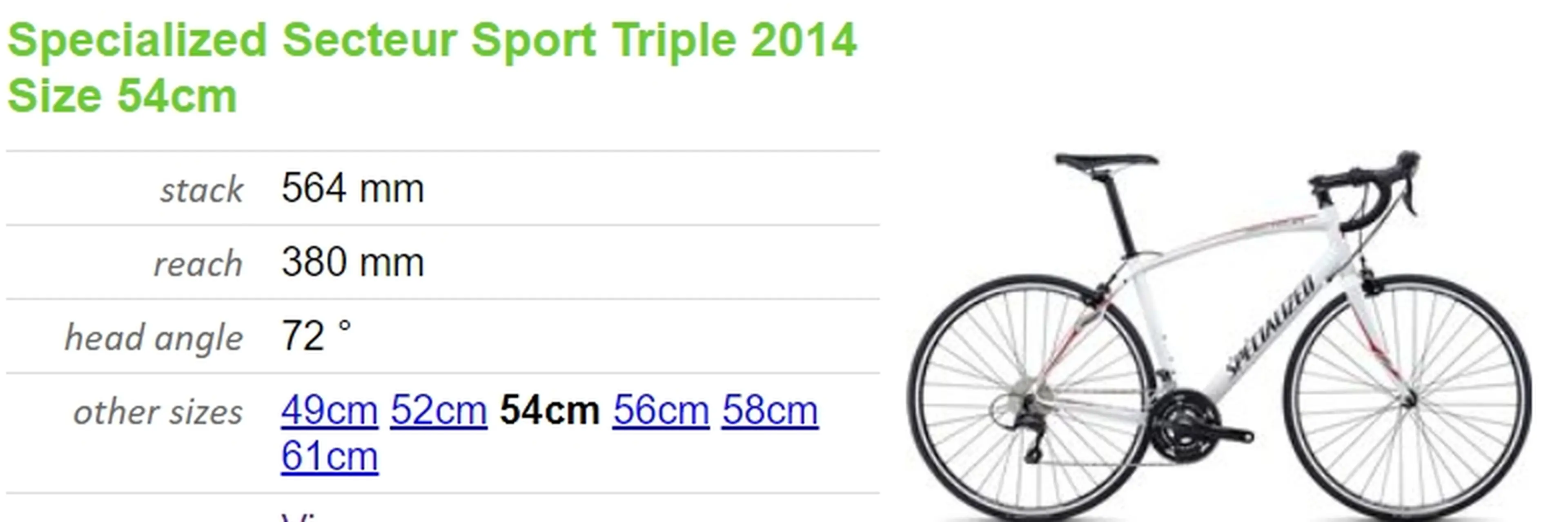 Image Specialized Secteur Sport X3 2014 Road Bike