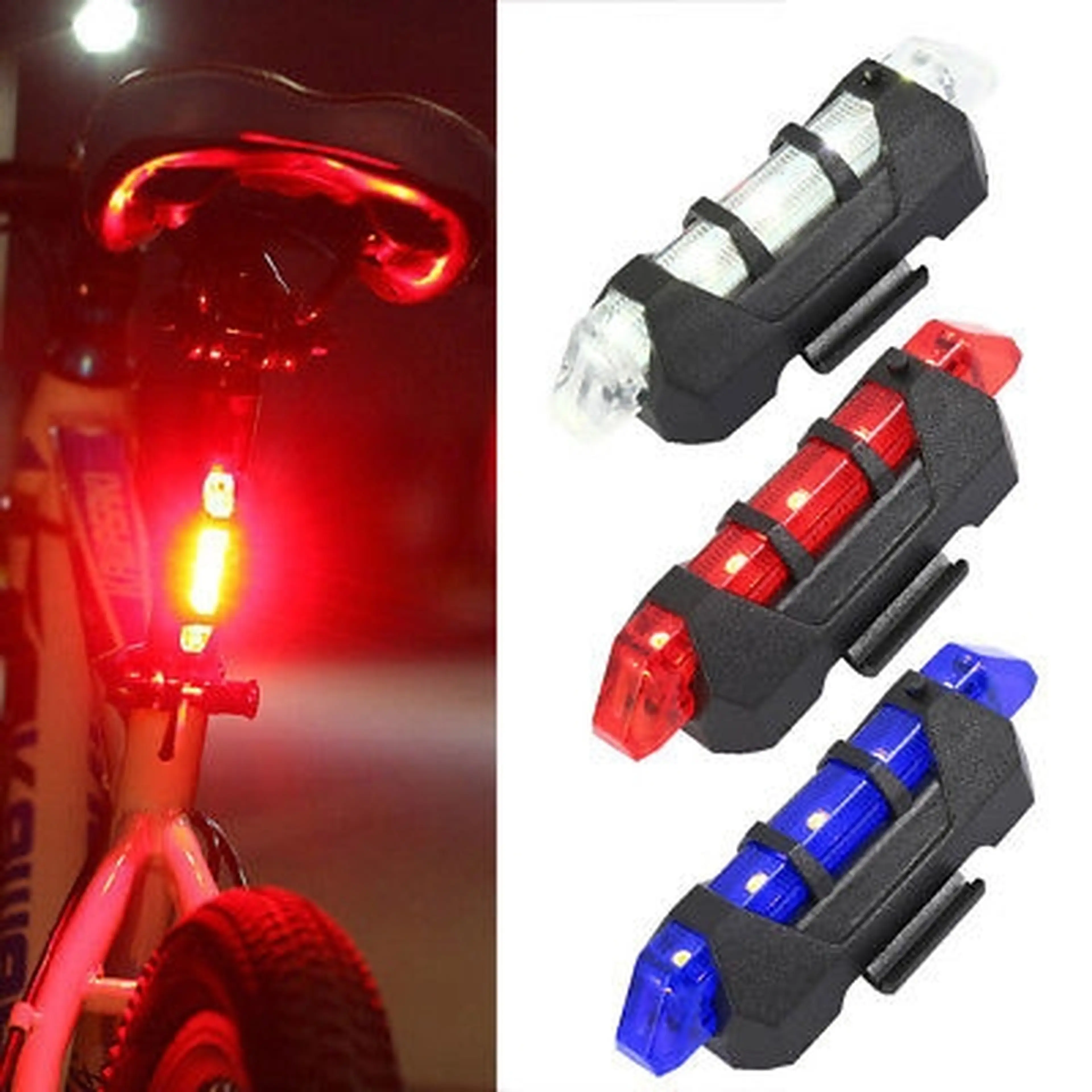 Image [-50%] 5 LED bar REincarcabile- Lumini / Far/ Lanterna /Stop Bicicleta