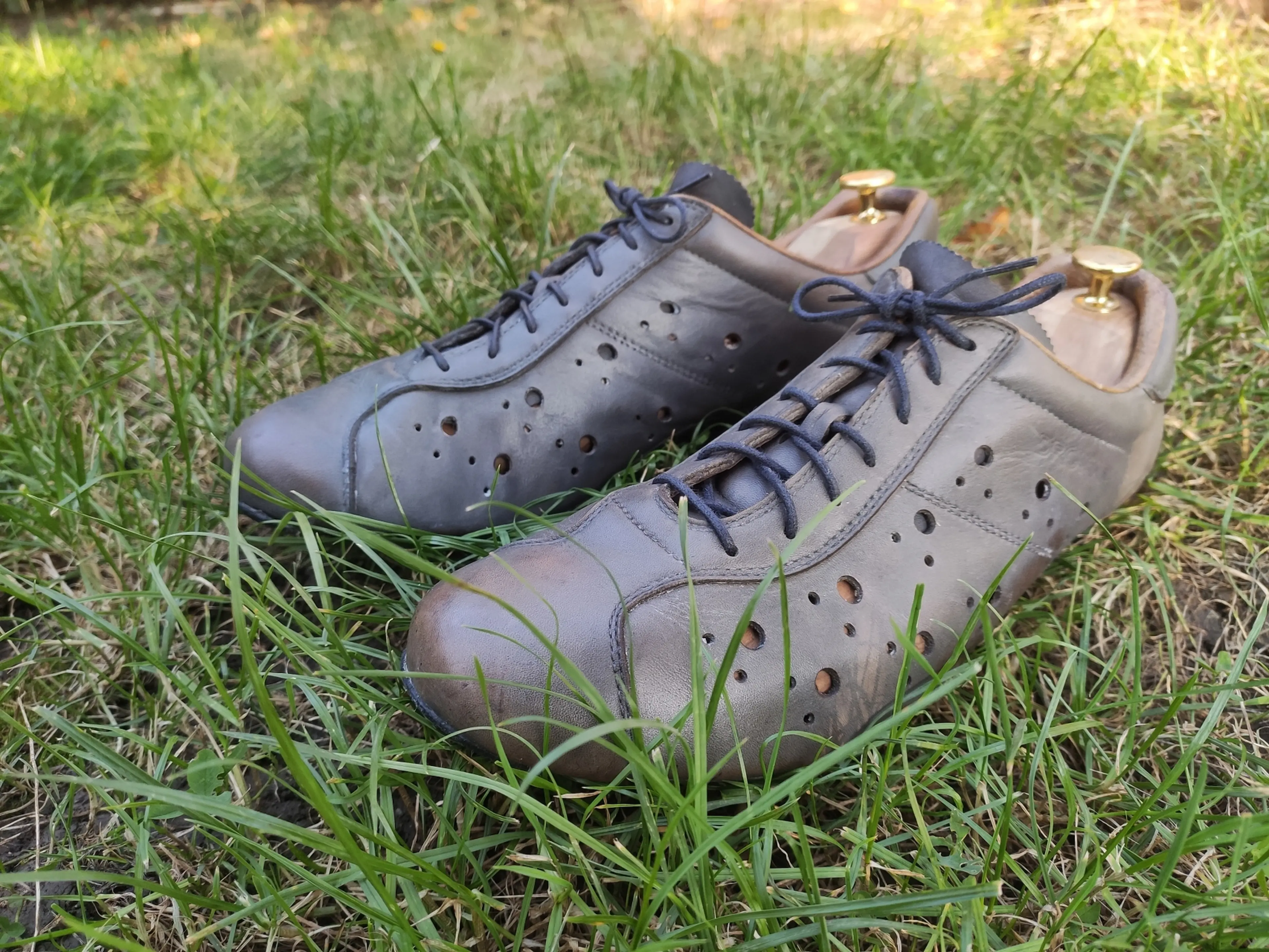 3. Pantofi ciclism șosea din piele și talpă de carbon mărimea 44/45