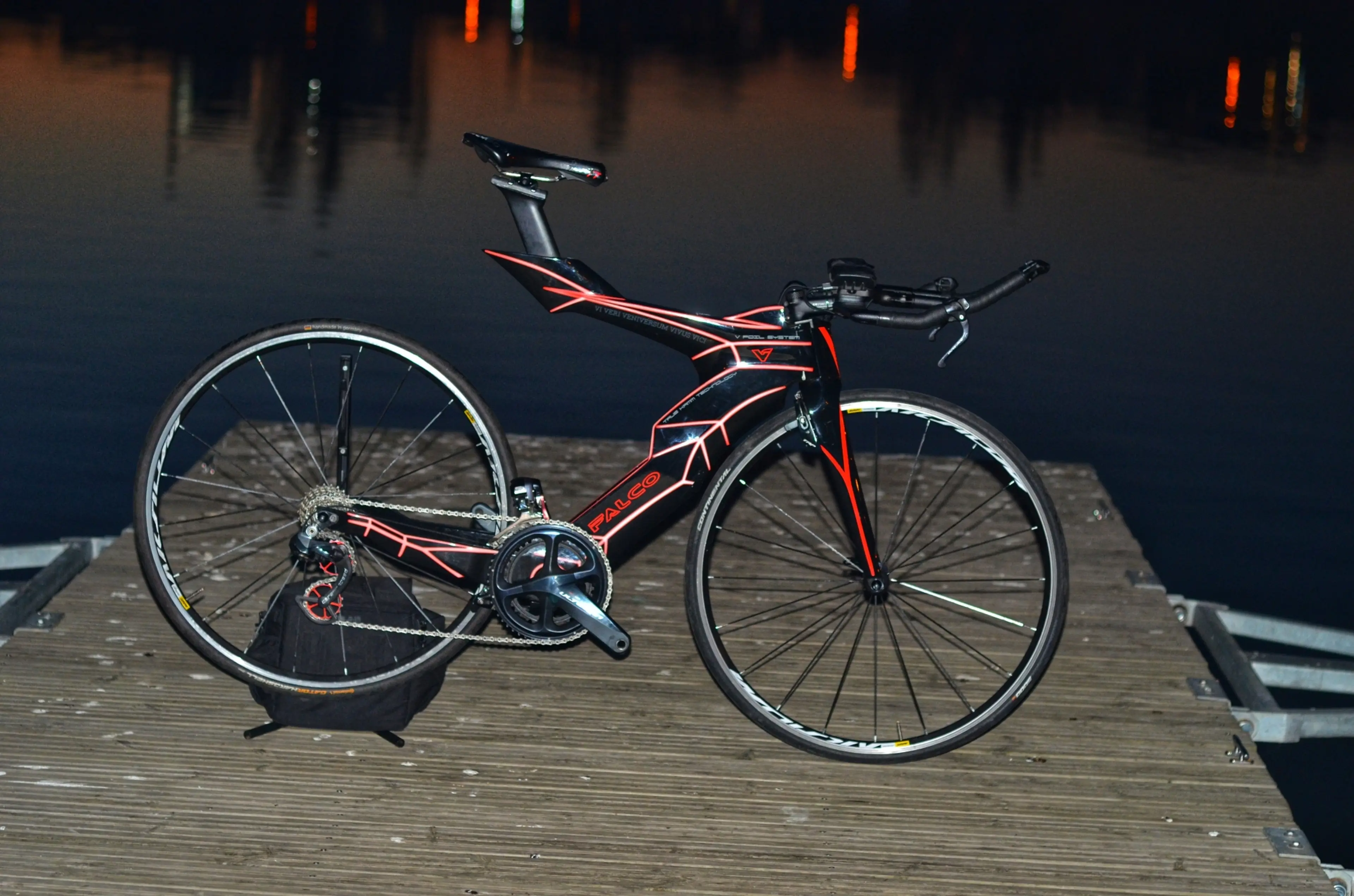 8. Falco V Tron Red Triathlon Ironman TT Bicicleta