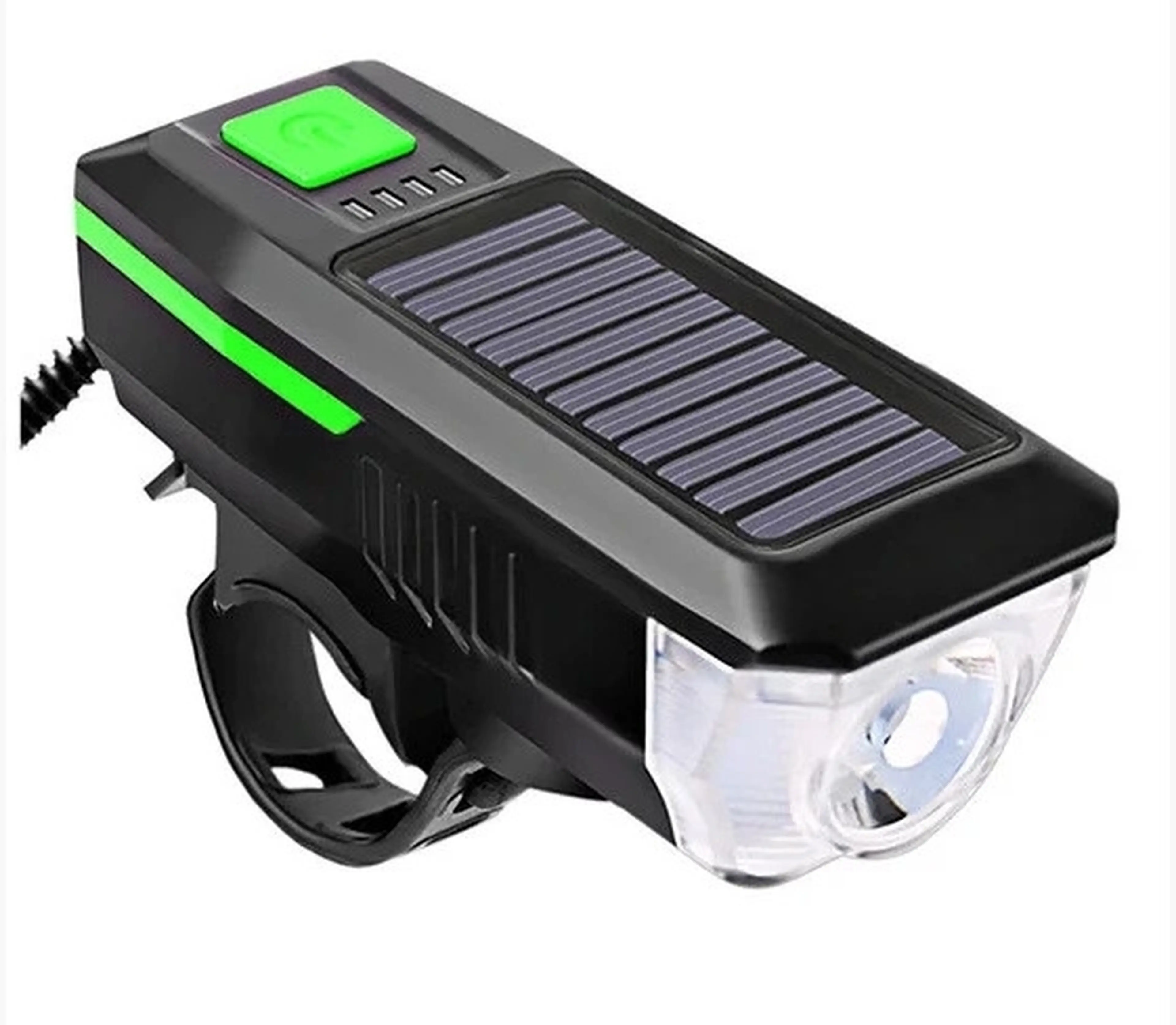 1. Lumina Far Lampa Lanterna Sonerie Claxon Panou Solar bicicleta
