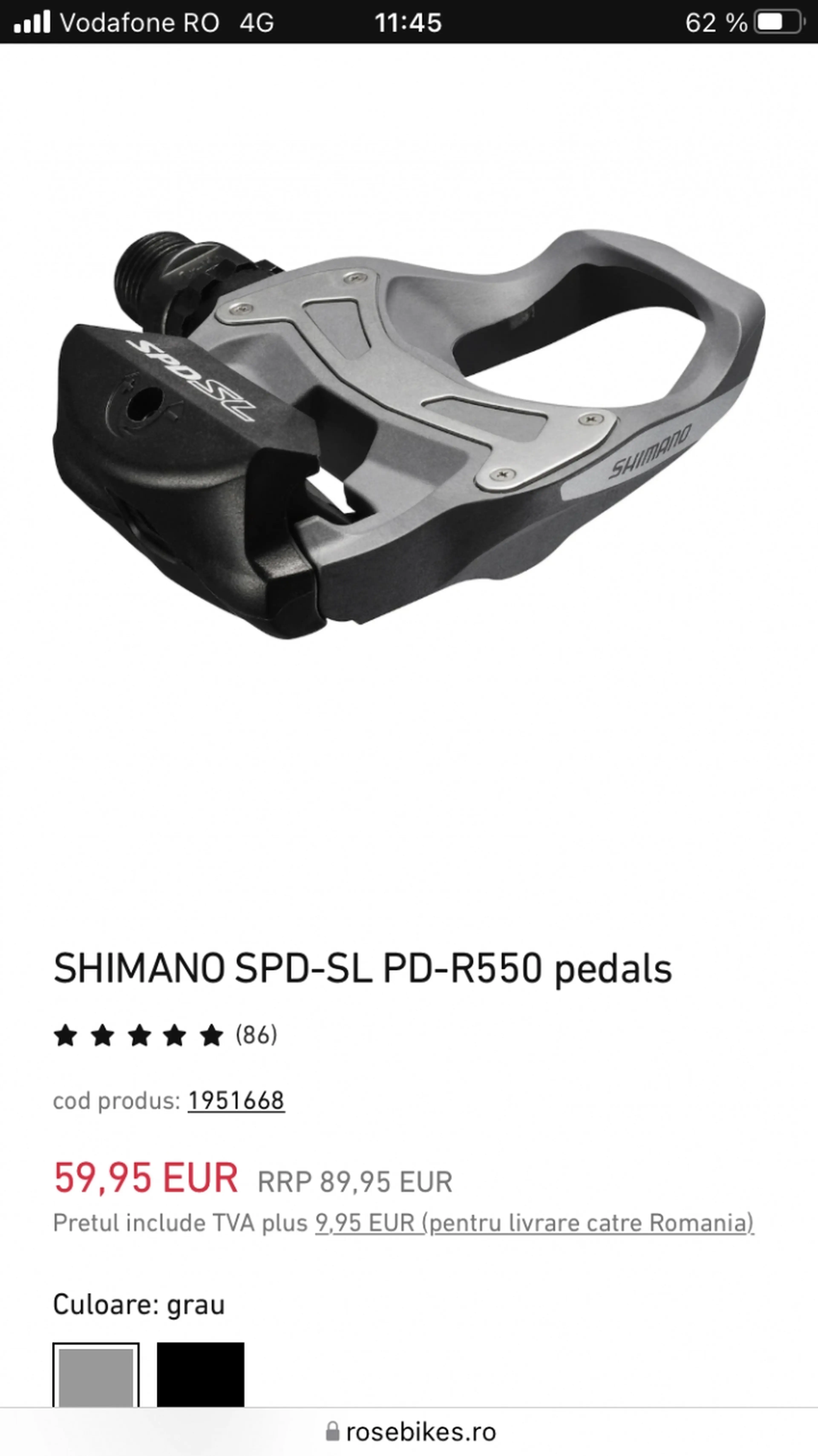 Image Pedale Shimano PD R550