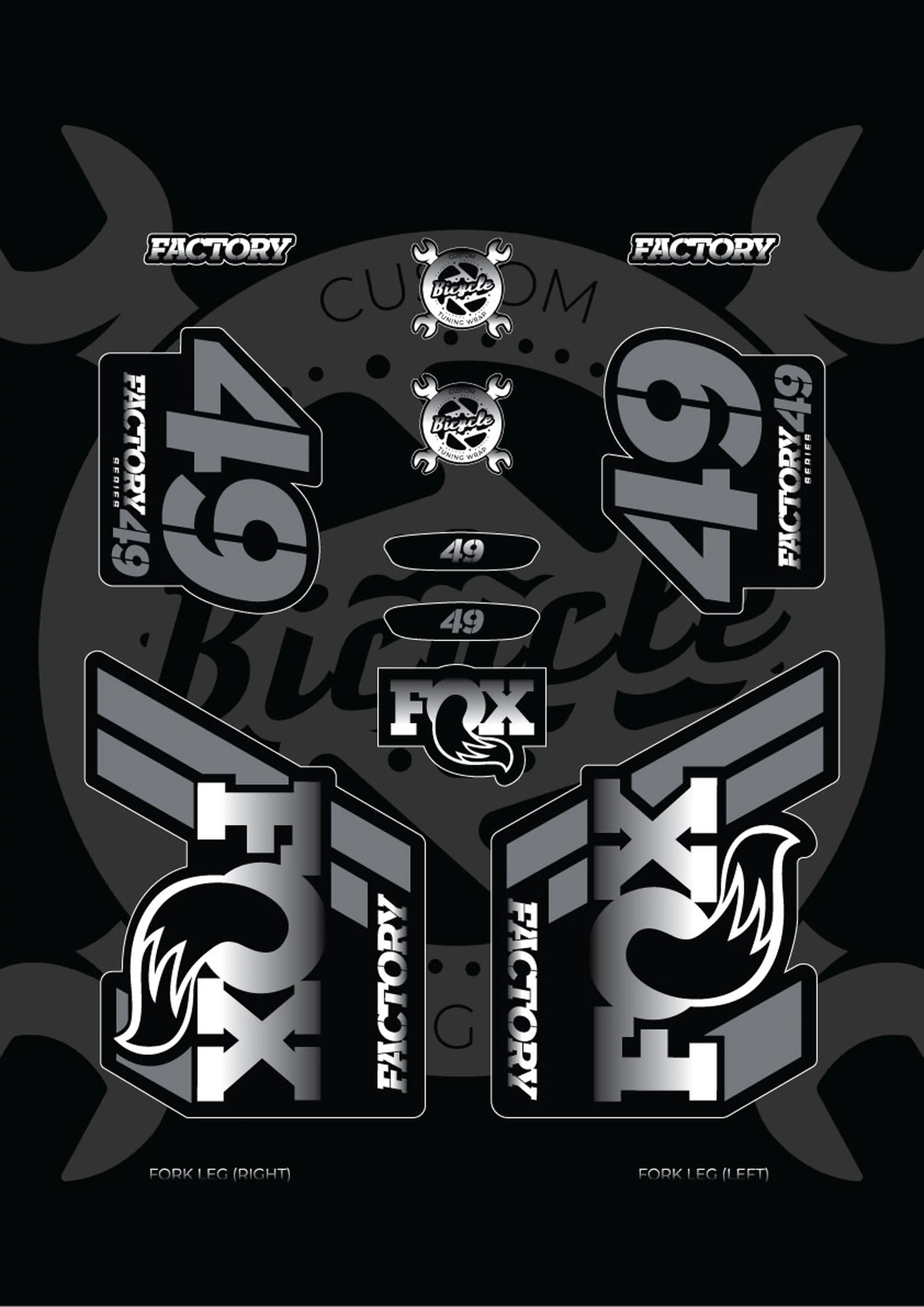 Image Fox-Factory-49-2020-Gradient-White-Black