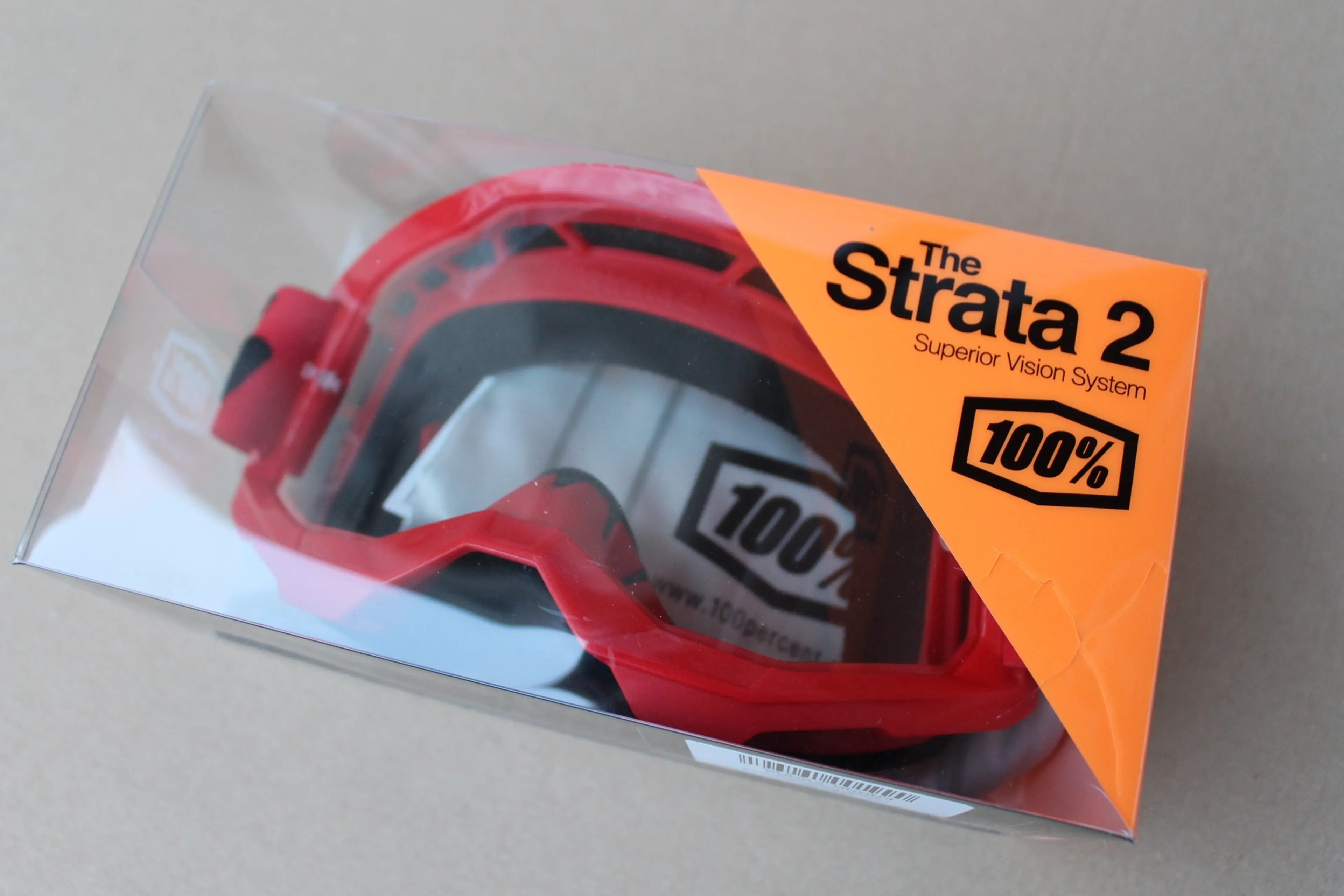 Image 100% Strata 2 Red Clear lens - Goggle + sticker