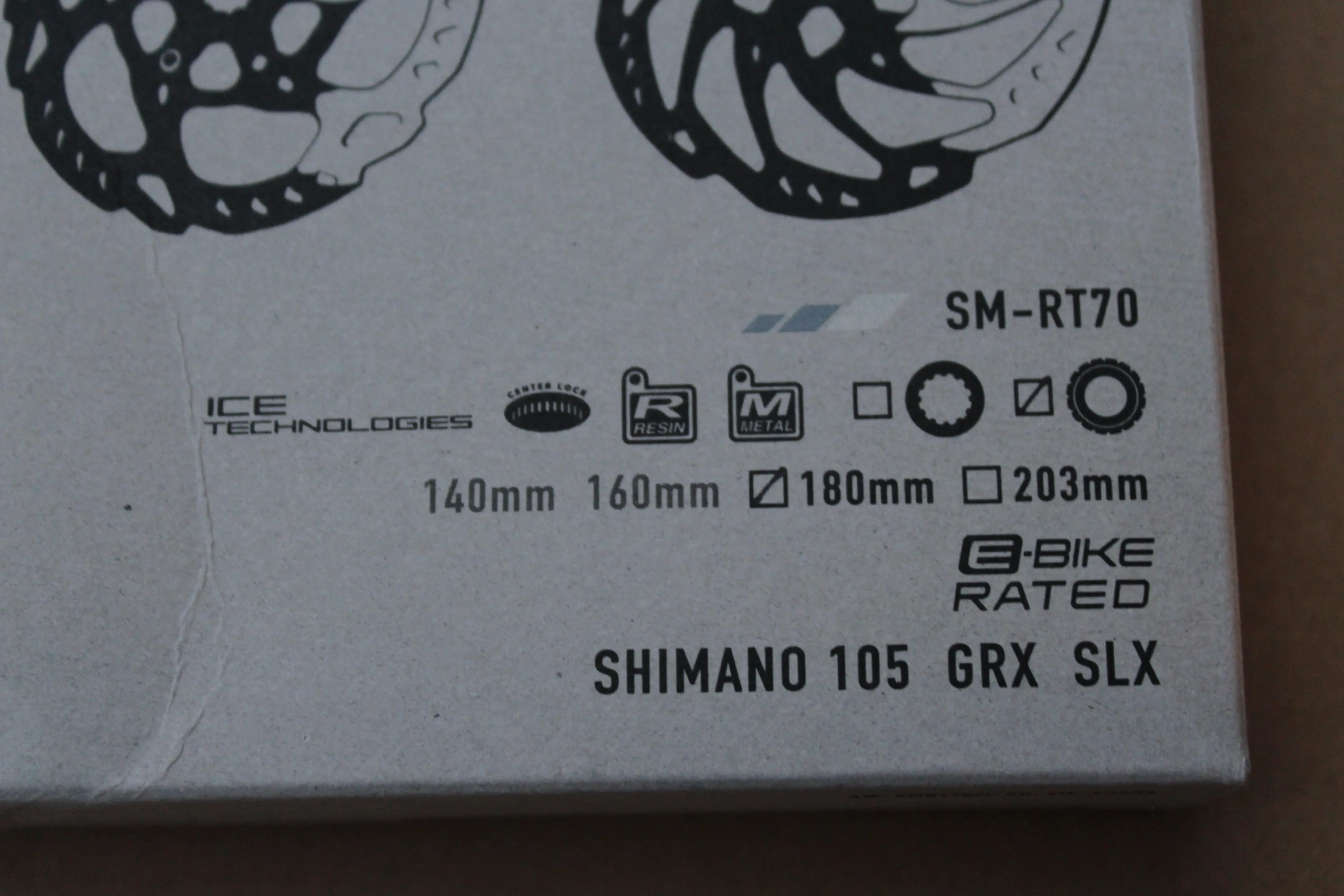 1. Shimano SM-RT70 SLX IceTech Centerlock - 180mm disc rotor