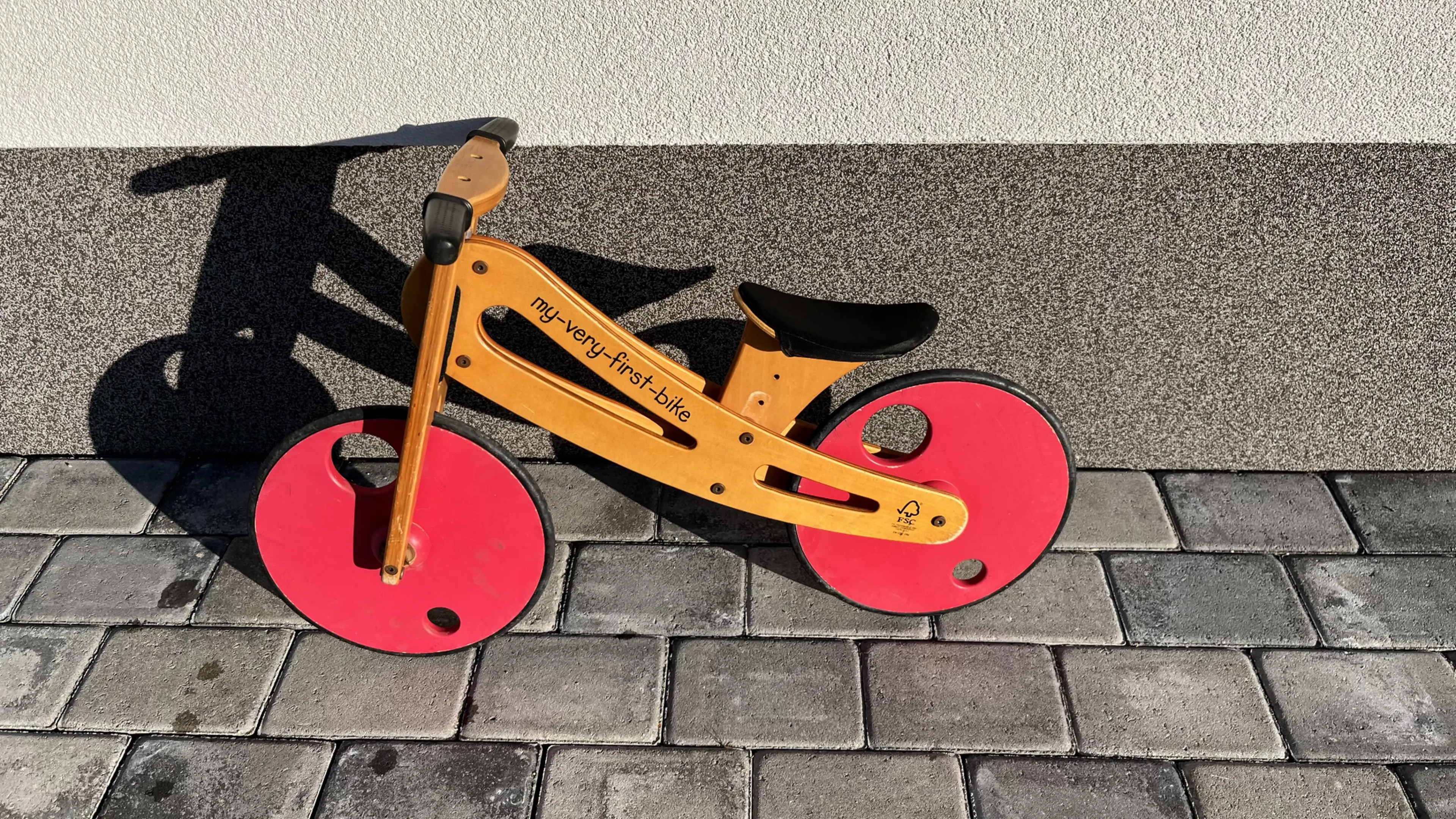 Image Bicicleta copii , lemn , prima bicicleta , model fara pedale