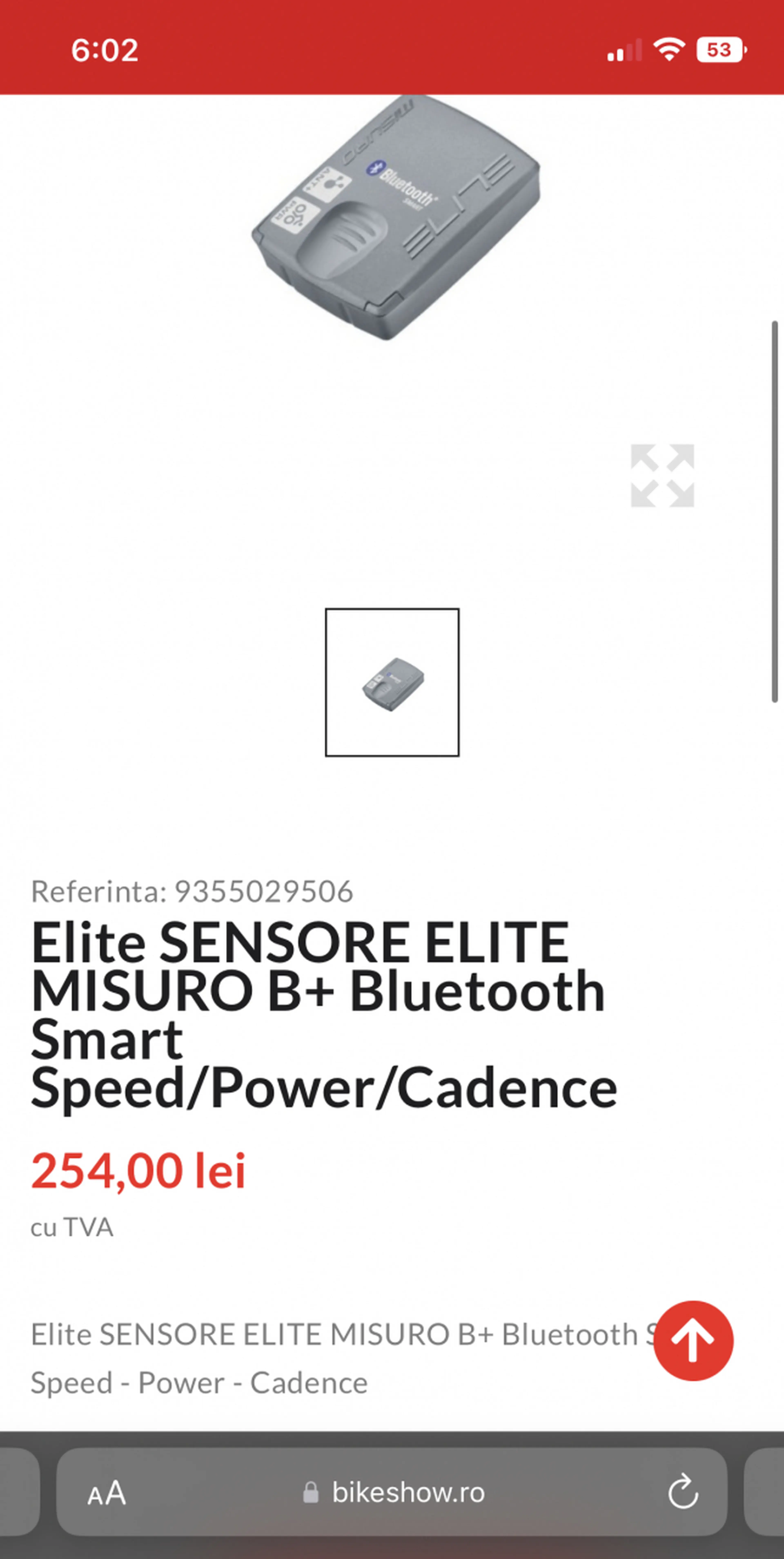 2. Elite SENSORE ELITE MISURO B+ Bluetooth Smart Speed/Power/Cadence