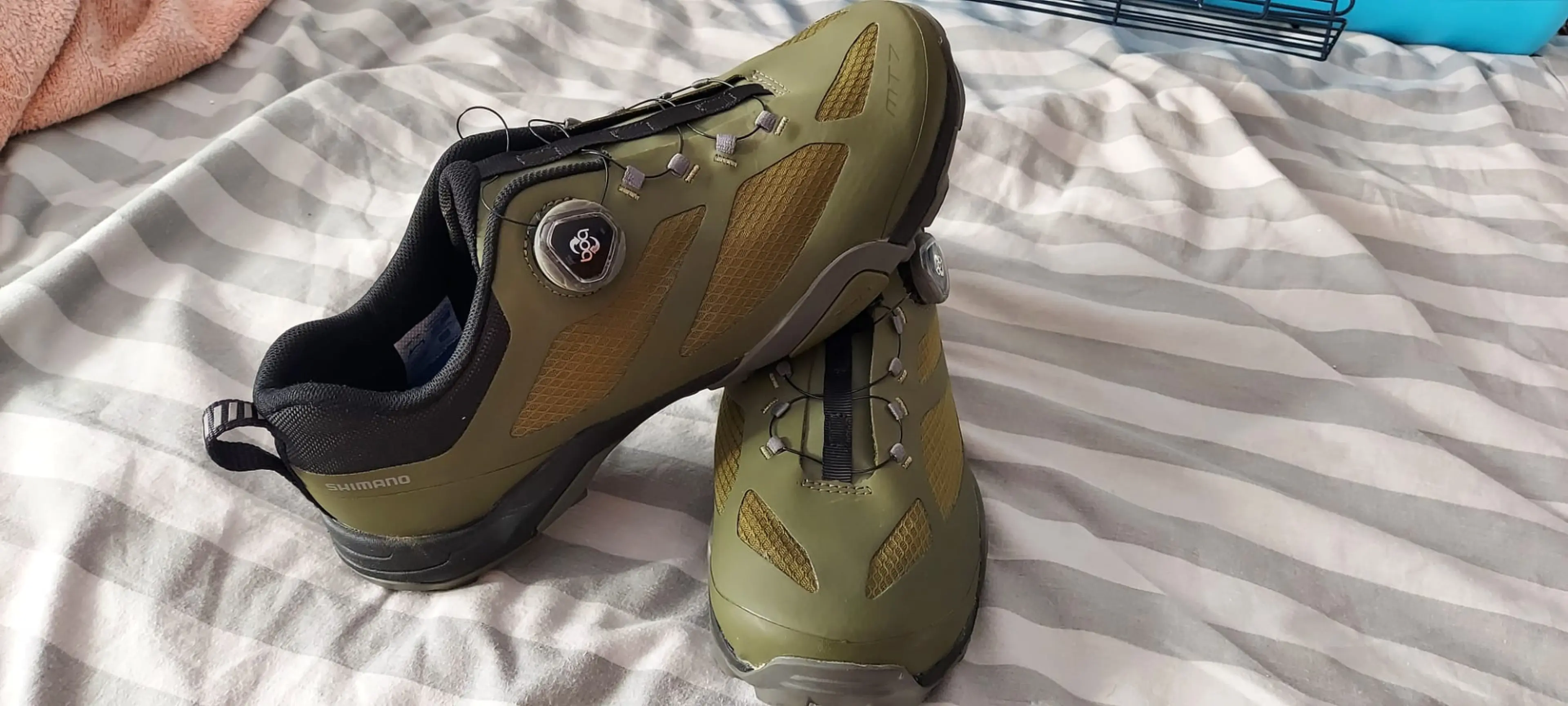 Image Pantofi ciclism MTB Shimano SH-MT700-S, olive color, mărime 44