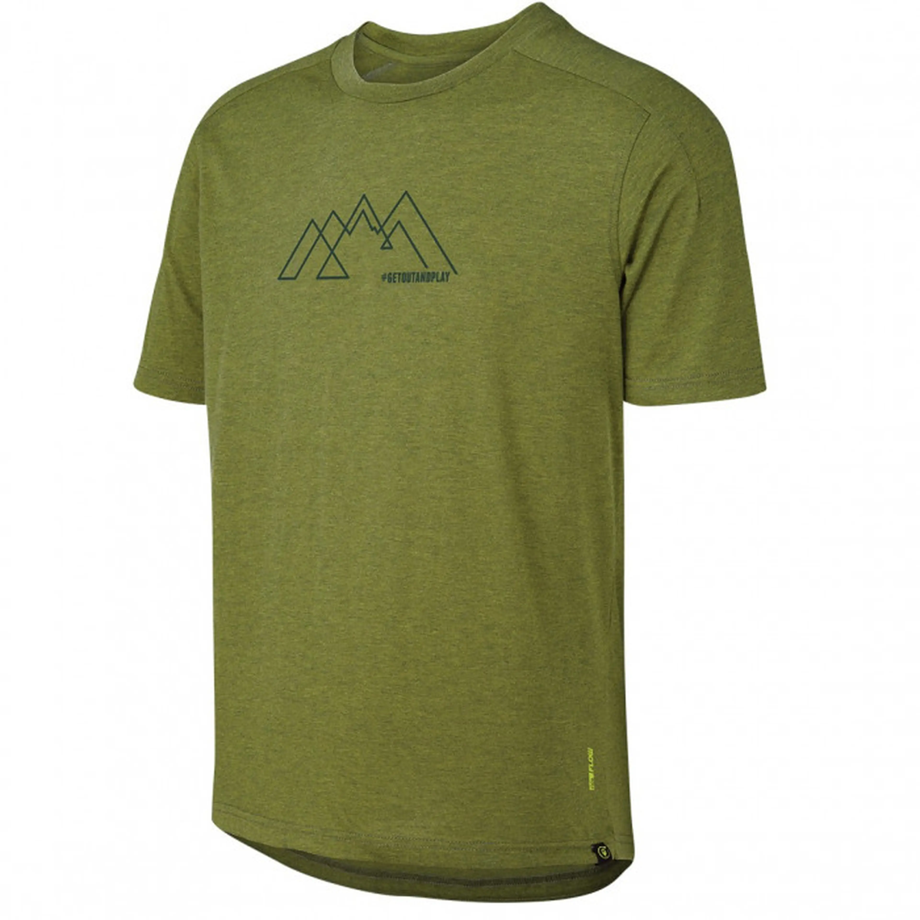 Image IXS FLOW TECH TEE MNT GRAPHIC OLIVE