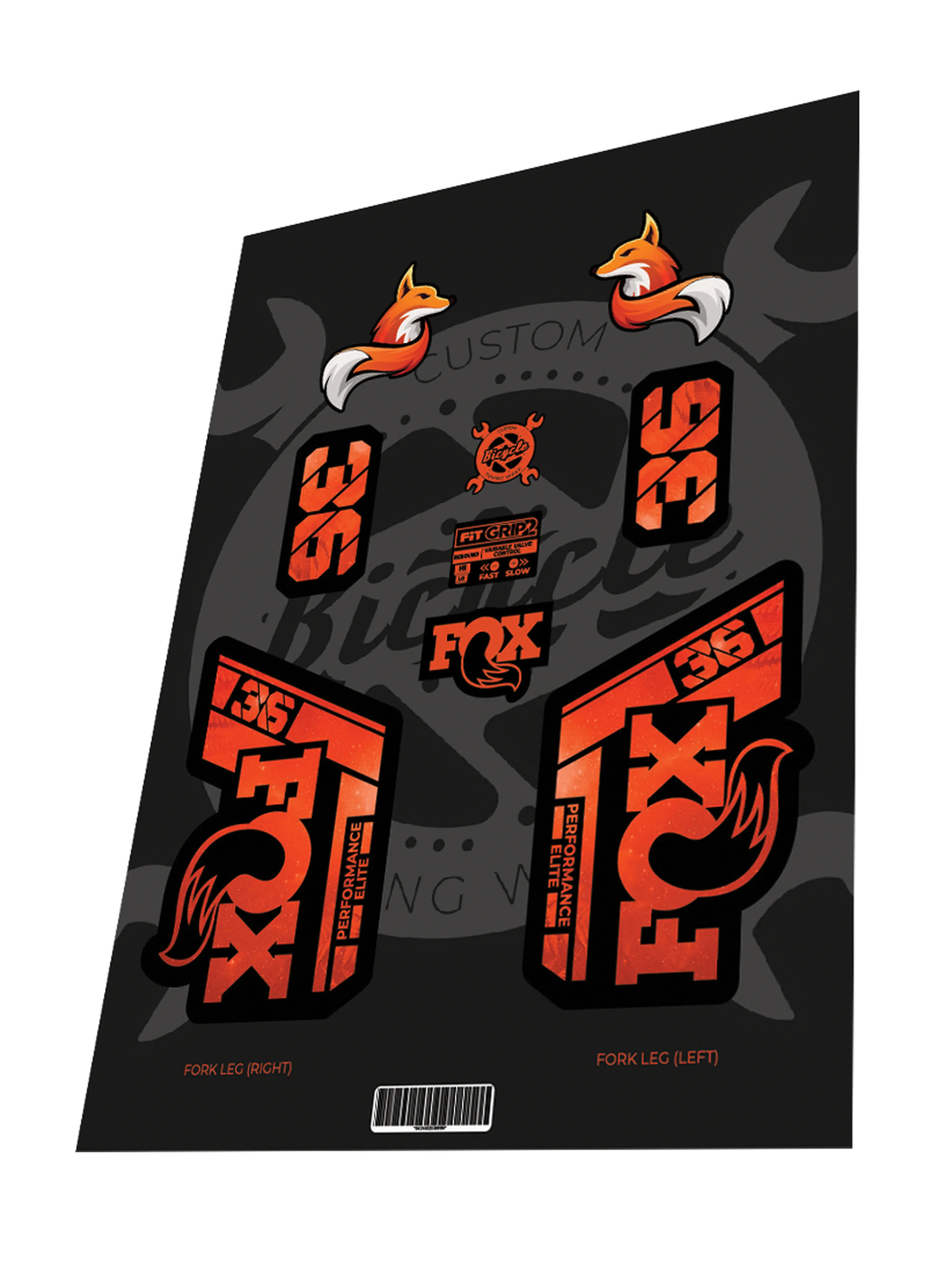 Image Stickere Fox Performance Elite 36 2021 Orange Foxxie