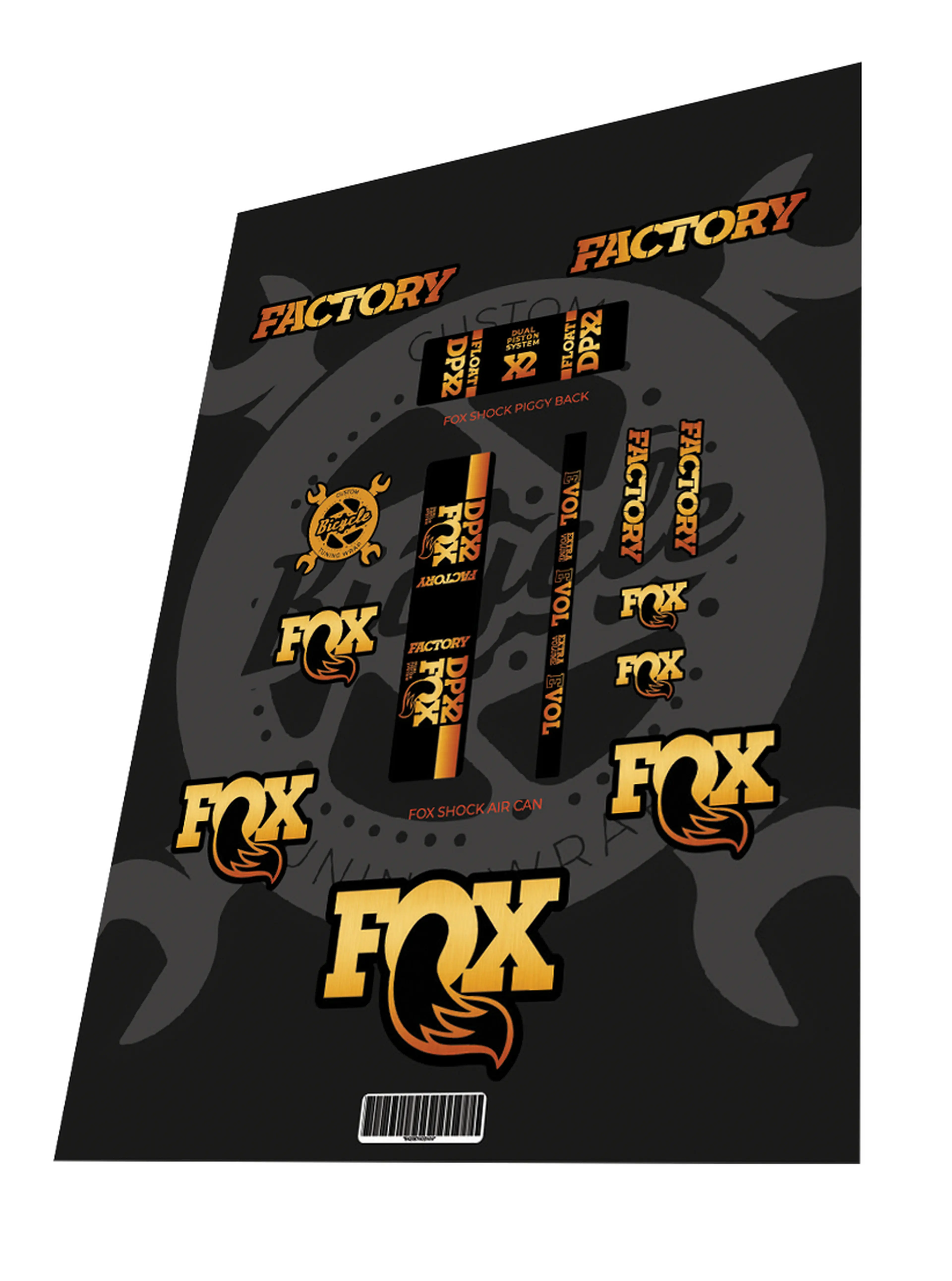 Image Stickere Fox Factory DPX2 2020 Sunset Gradient