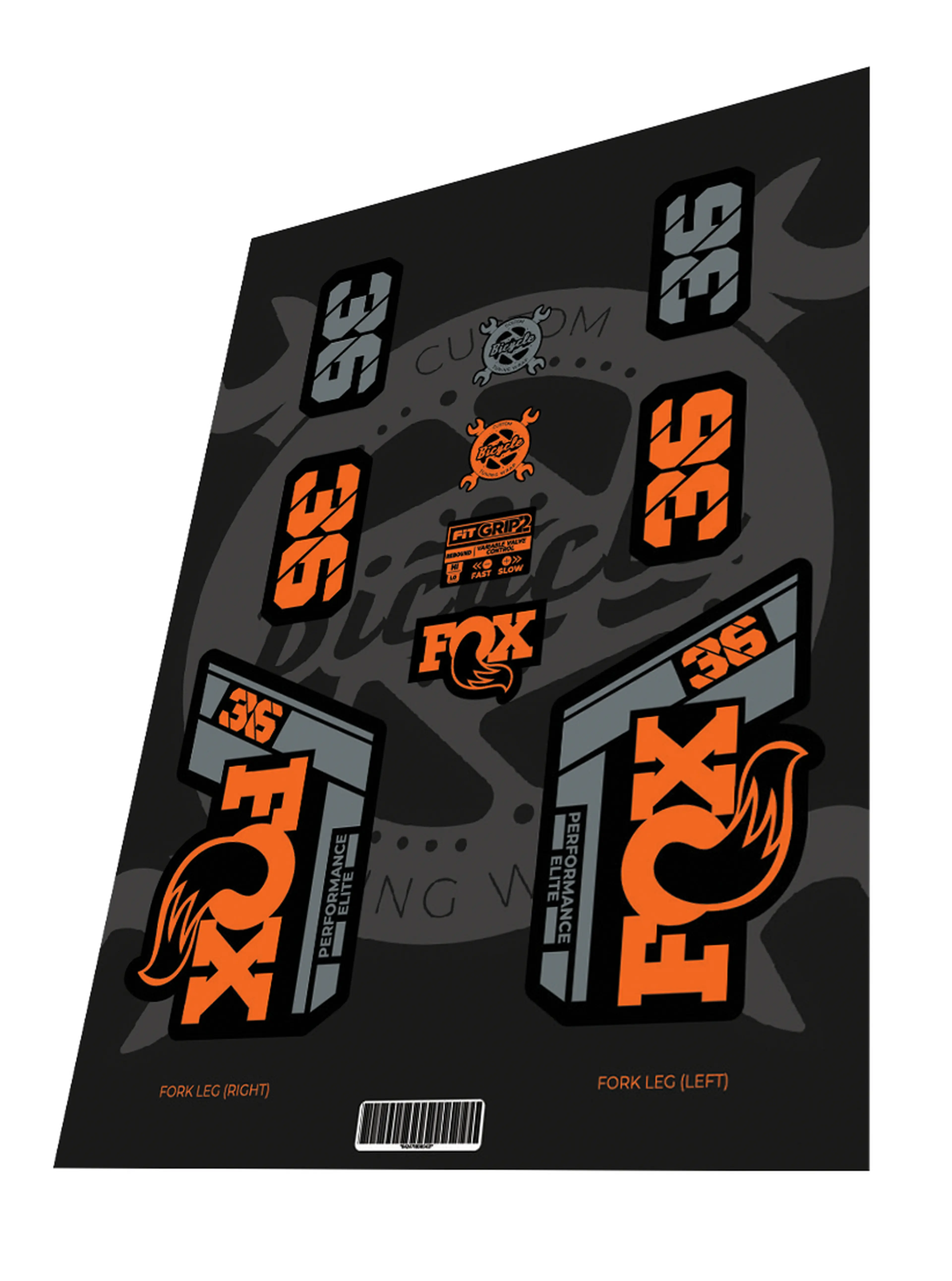 Image Stickere Fox Performance Elite 36 2021 Factory Orange