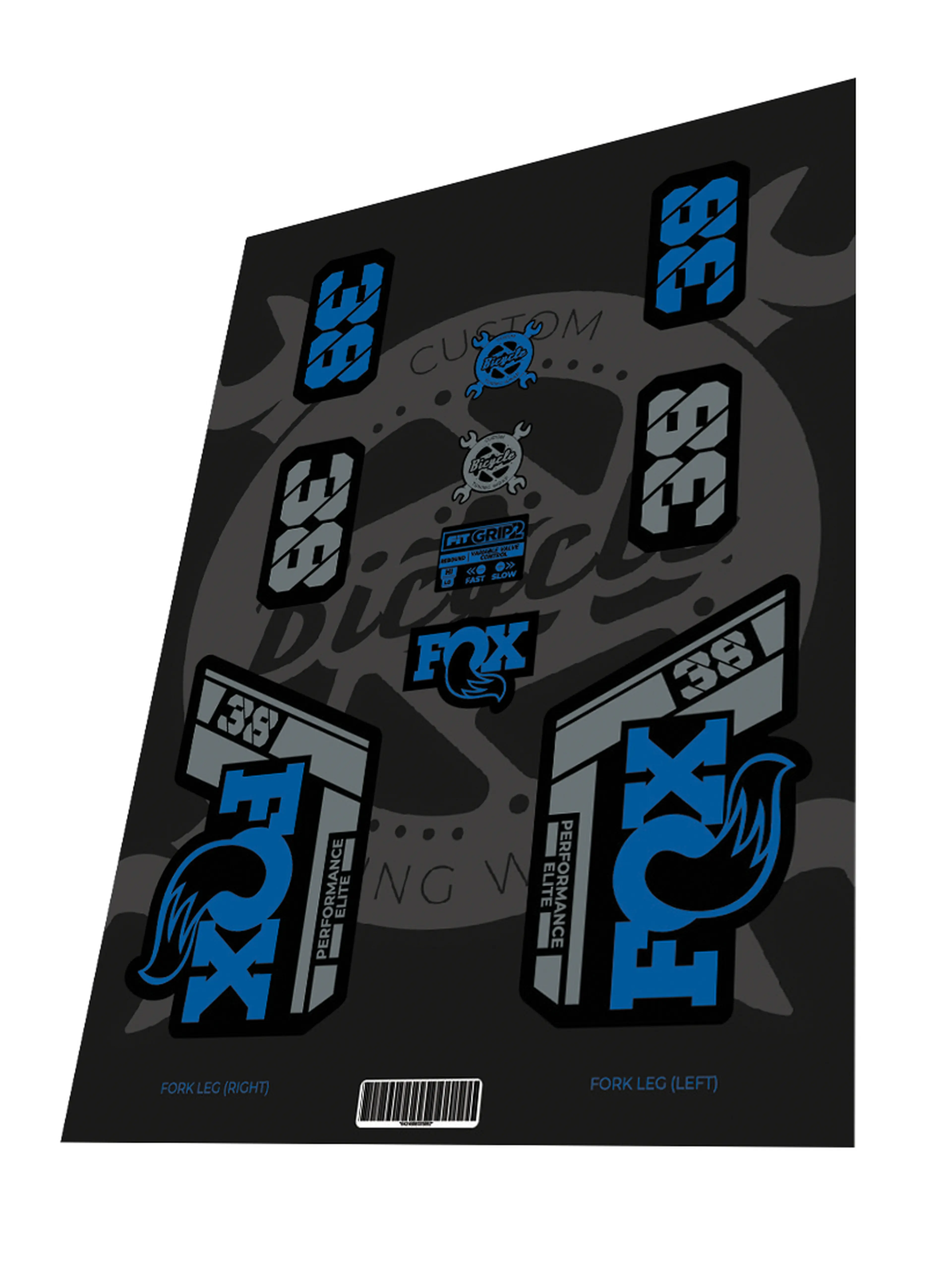 Image Stickere Fox Performance Elite 38 2021 Dark Blue Gray