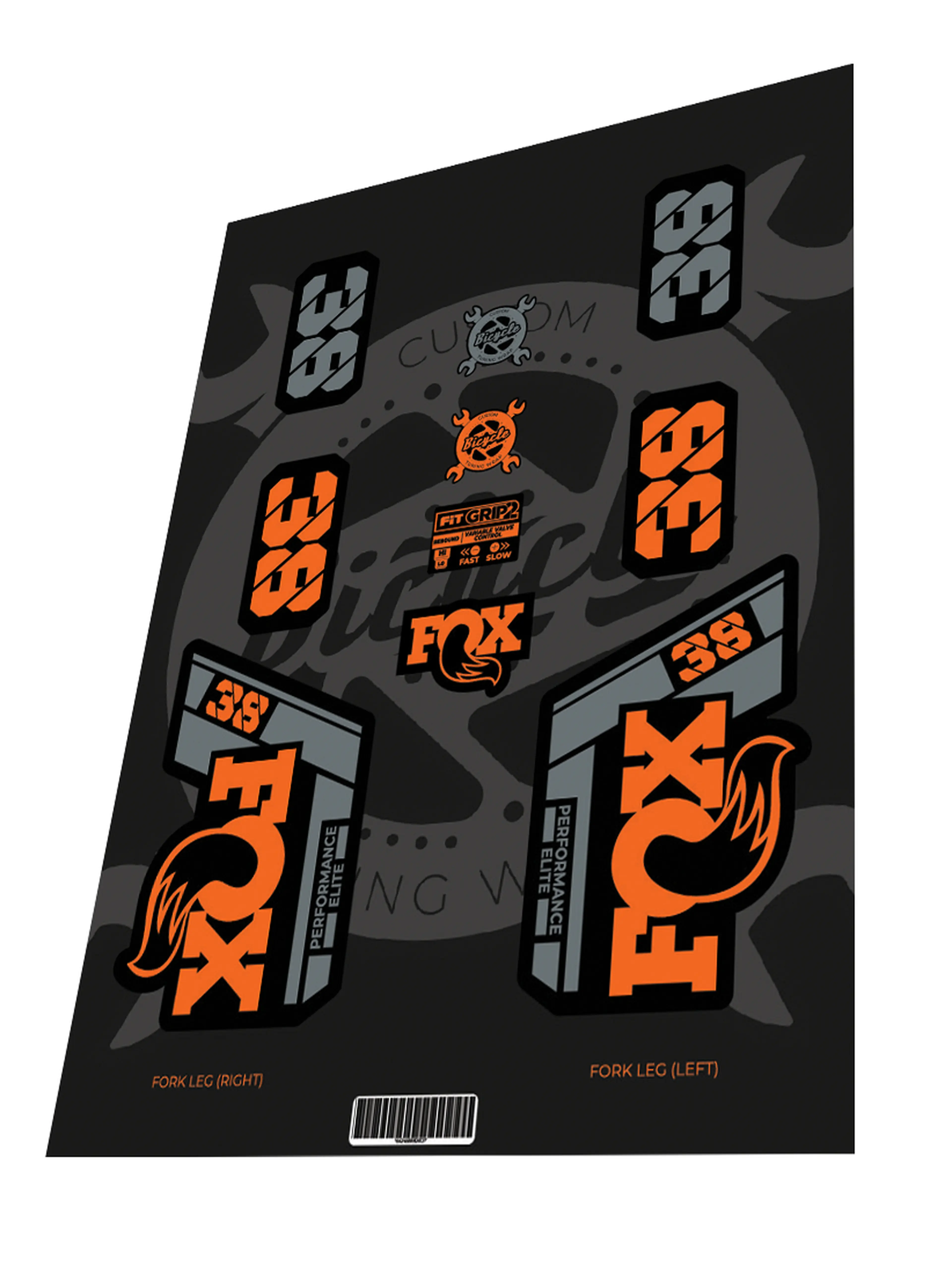 Image Stickere Fox Performance Elite 38 2021 Factory Orange