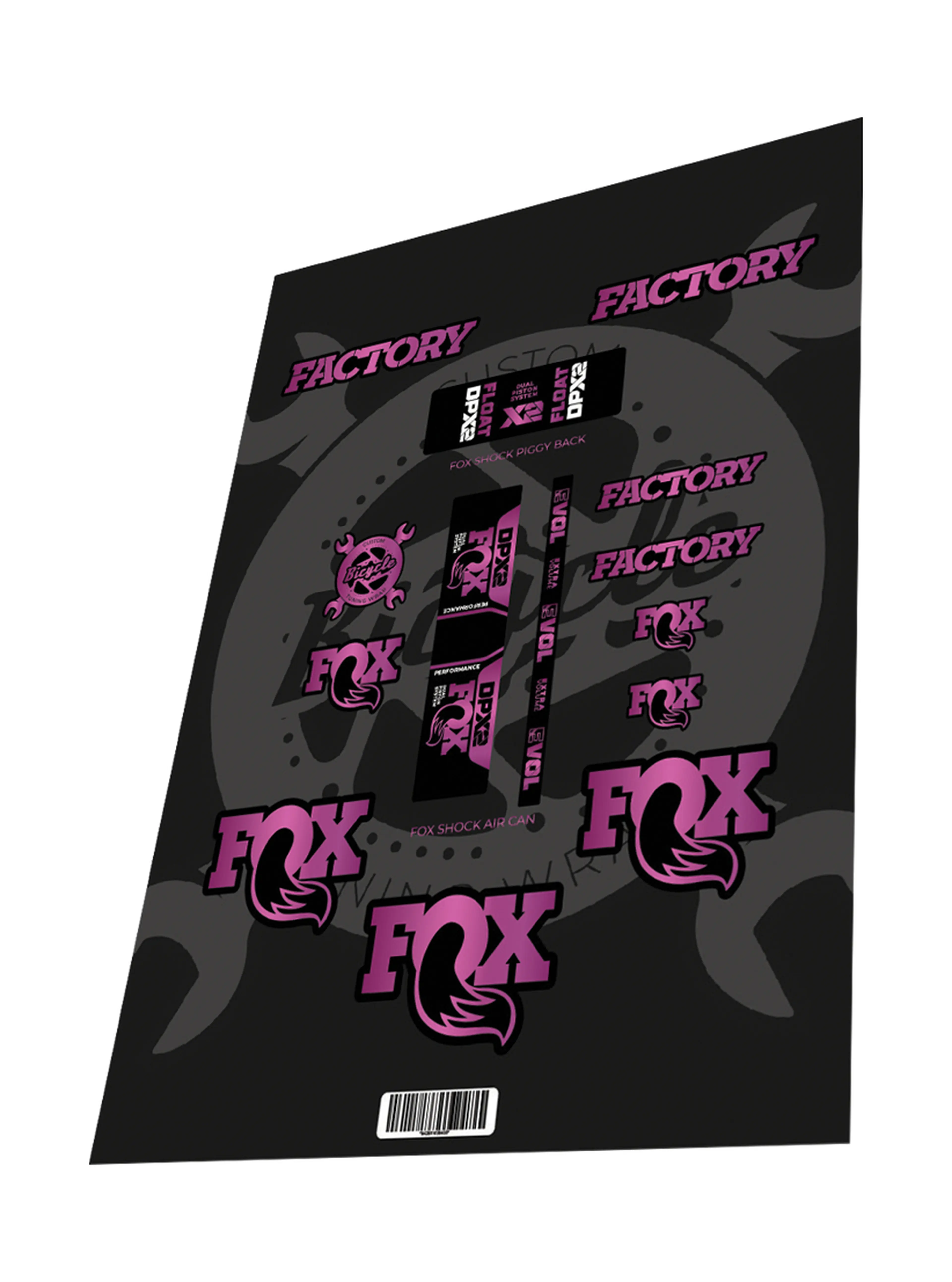 Image Stickere Fox Factory DPX2 2022 Performance Purple Gradient