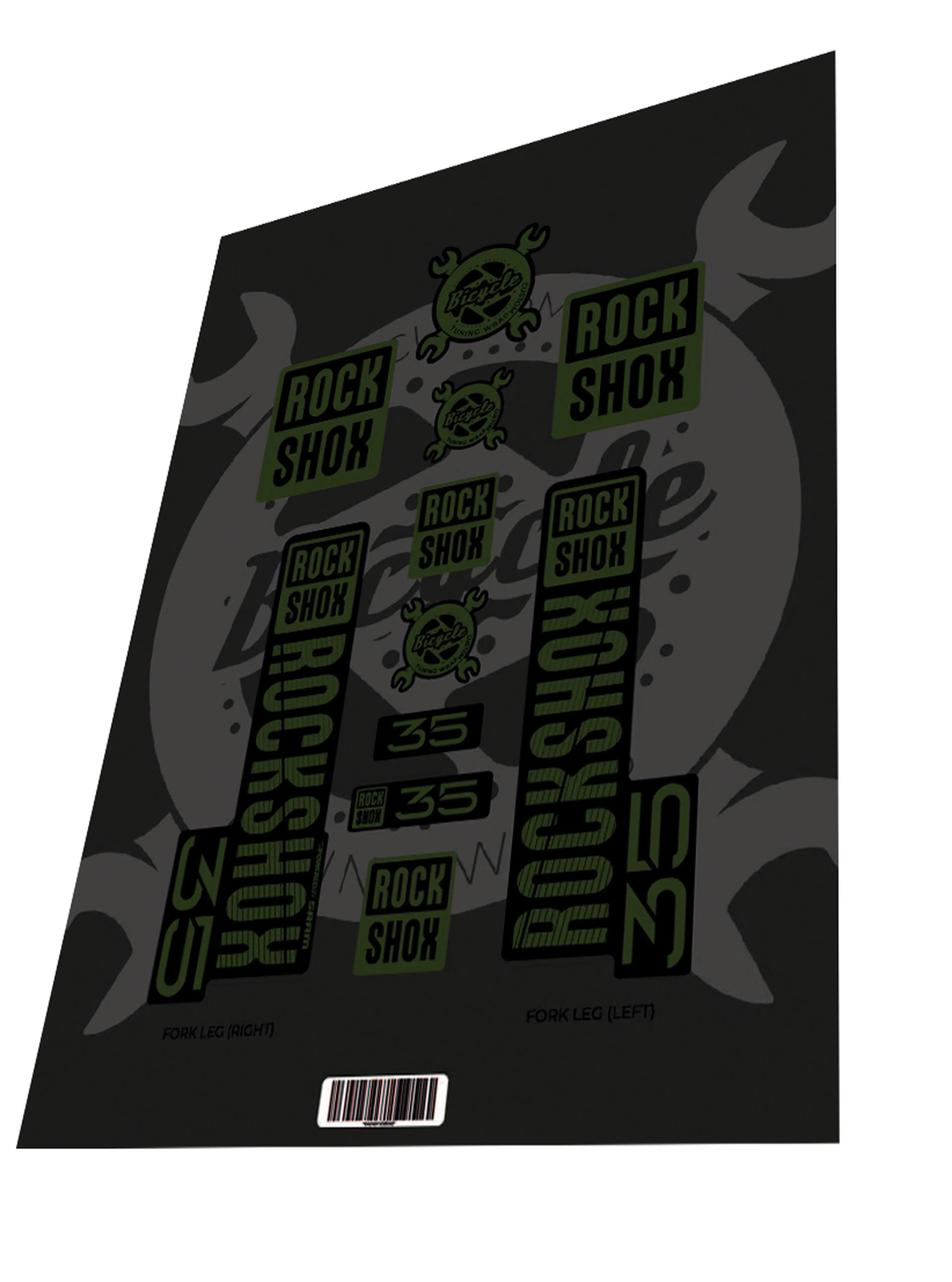 1. Stickere Rockshox 35 Dark Green 2020