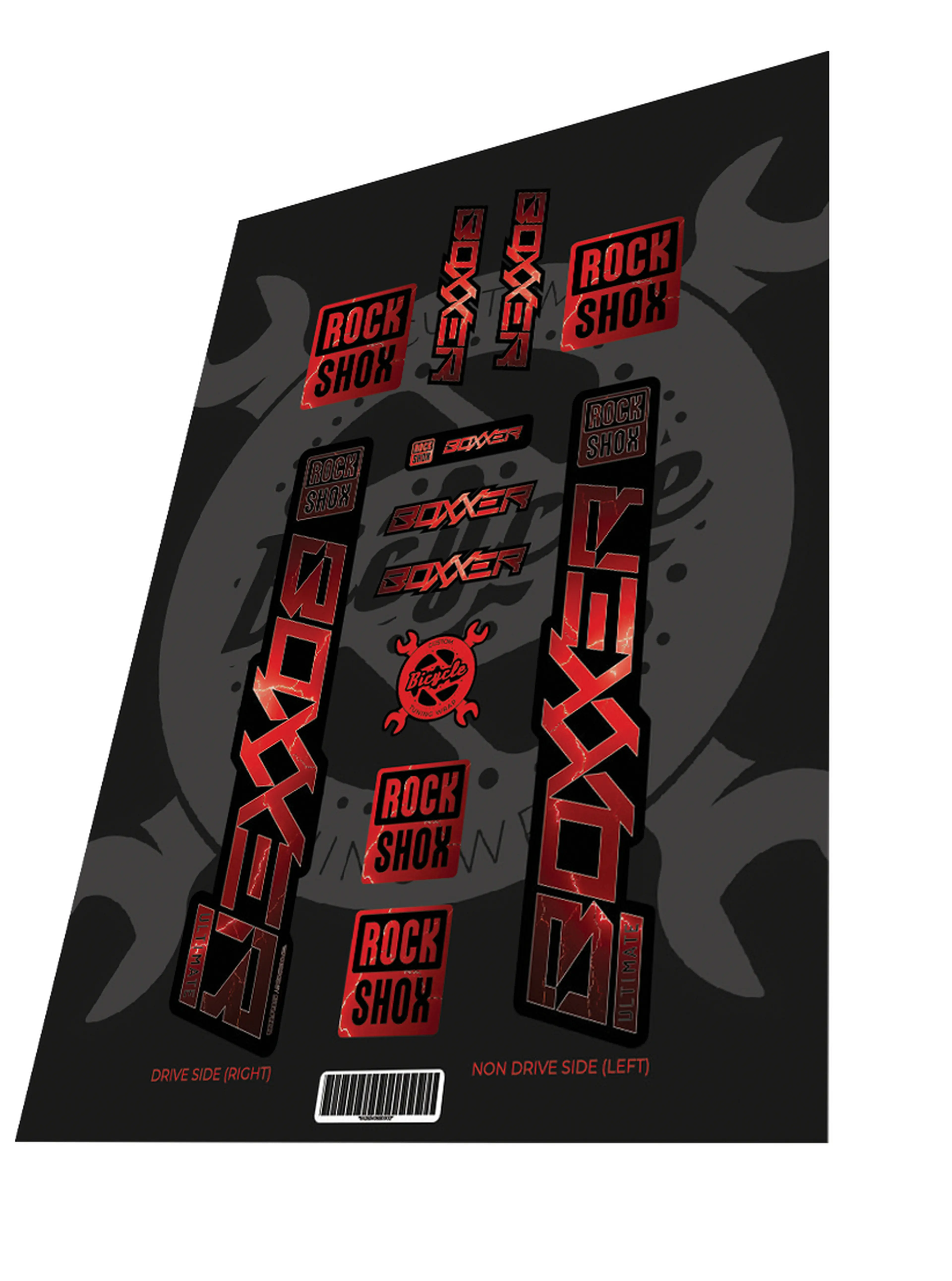 Image Stickere Rockshox Boxxer Ultimate Lightning Red 2022