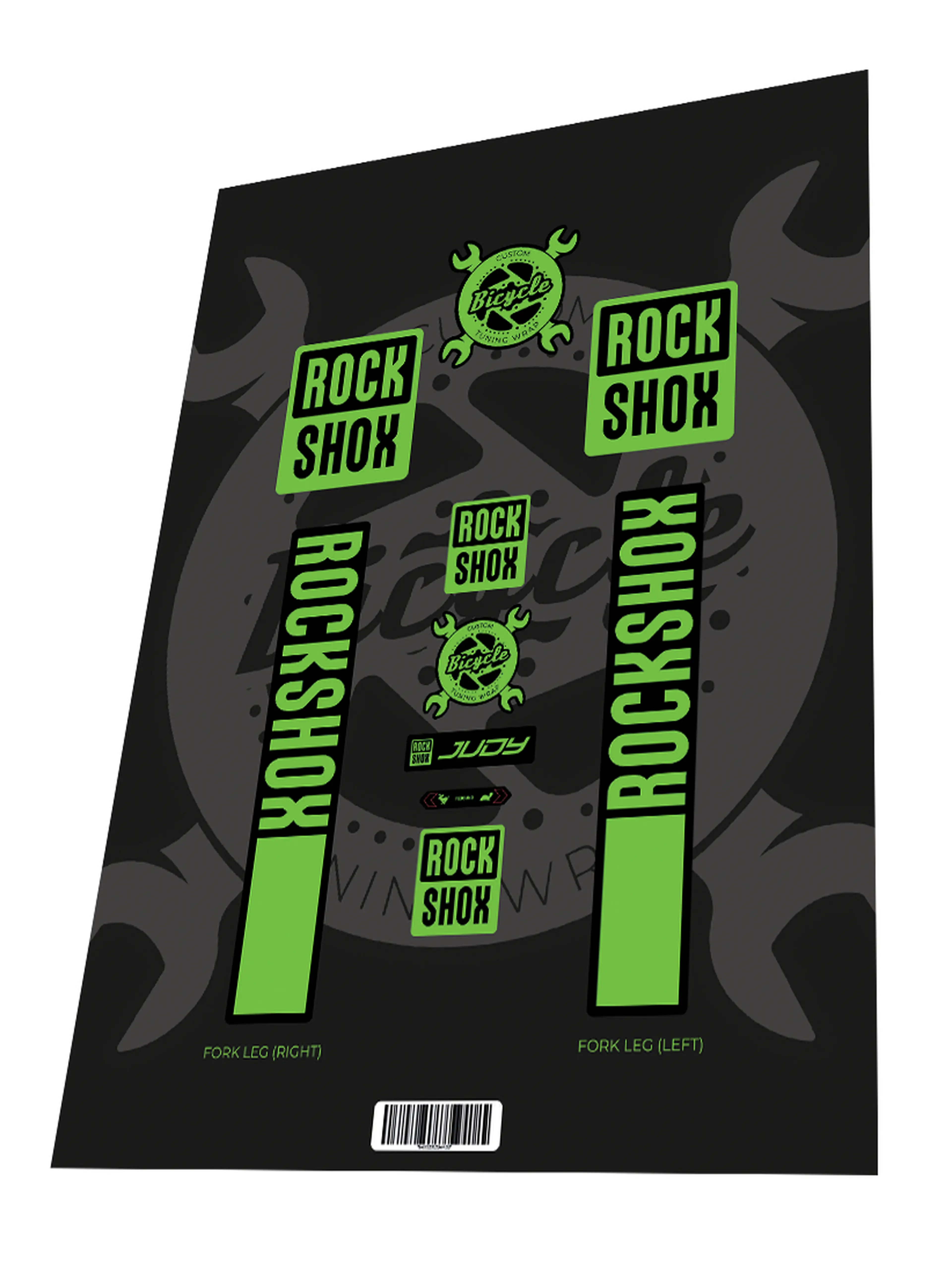 1. Stickere Rockshox Judy Toxic Green 2023