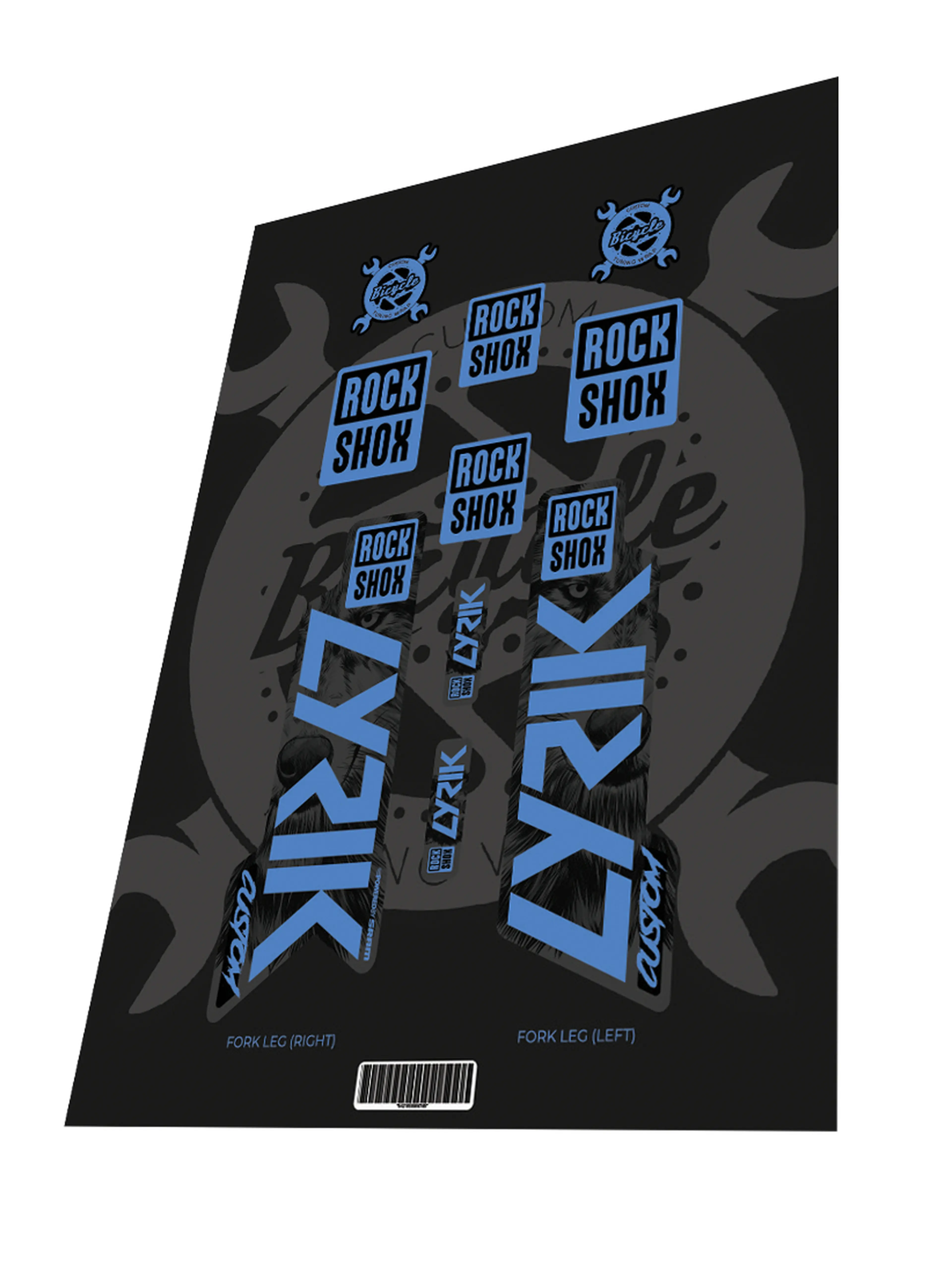 Image Stickere Rockshox Lyrik 2022 Custom Wolf Blue Edition