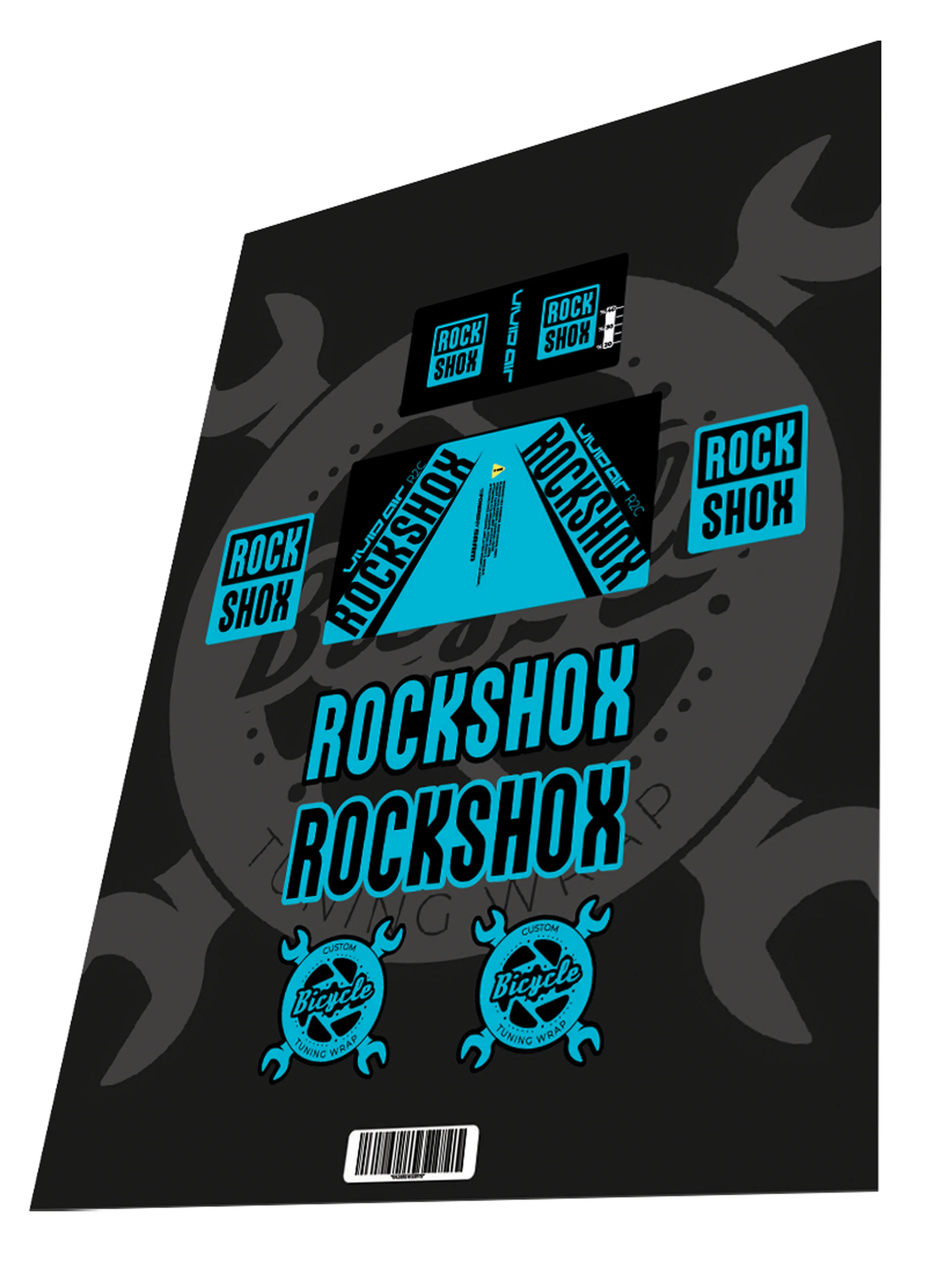 1. Stickere Rockshox Vivid R2C AIR Sky Blue Black 2016