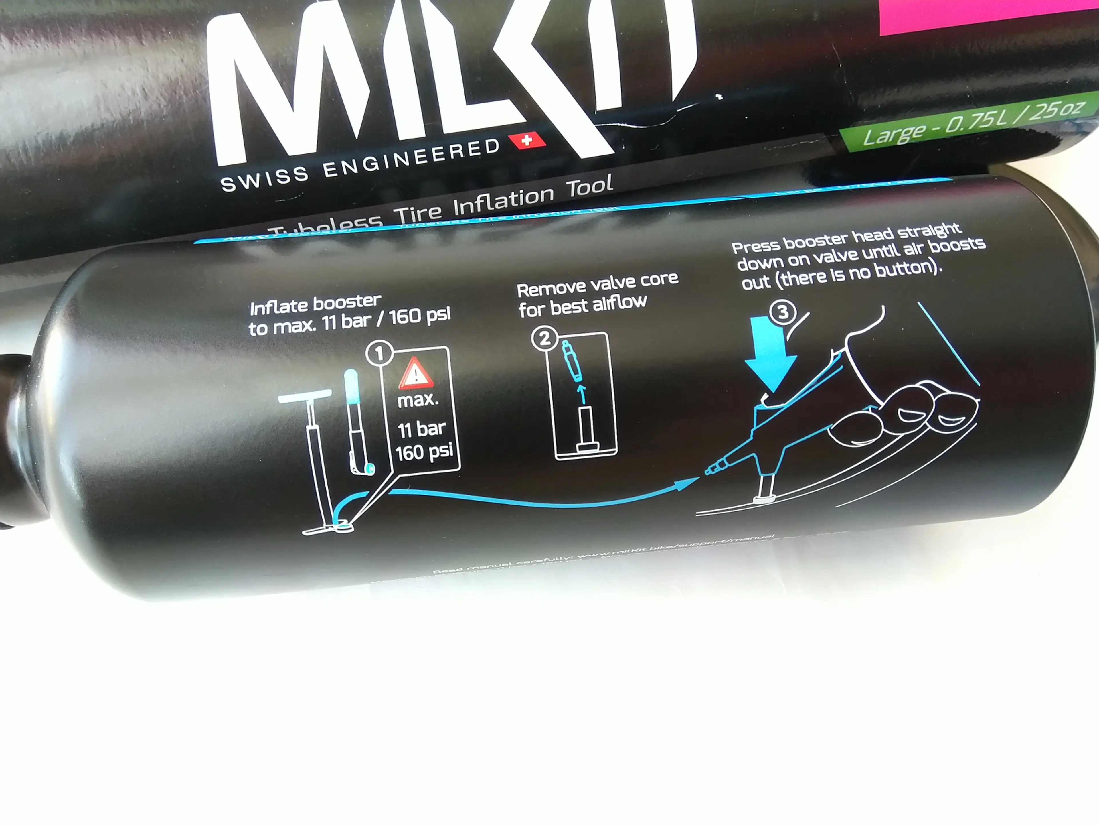 3. Kit umflare anvelope tubeless bicicleta Milkit