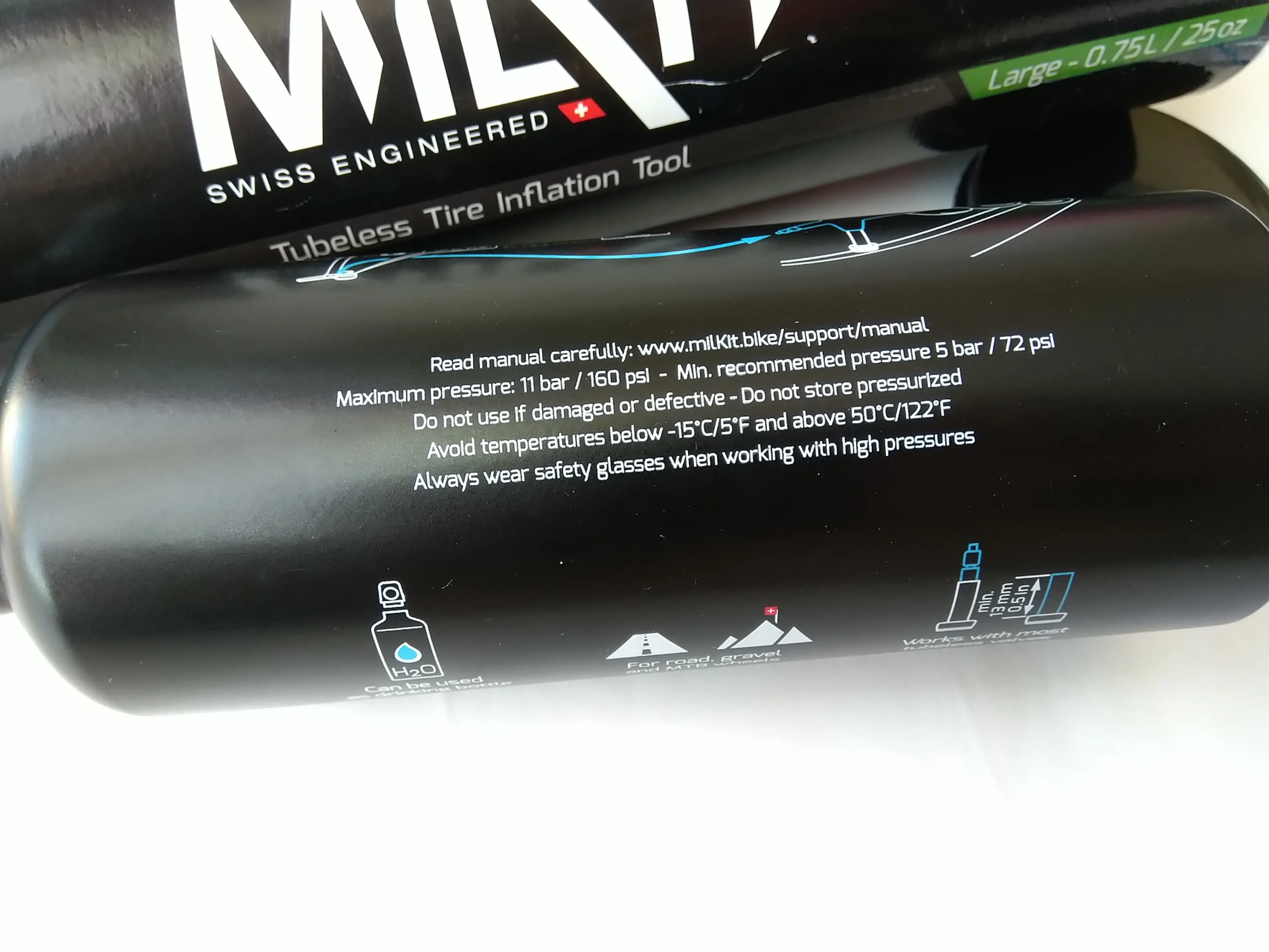 4. Kit umflare anvelope tubeless bicicleta Milkit
