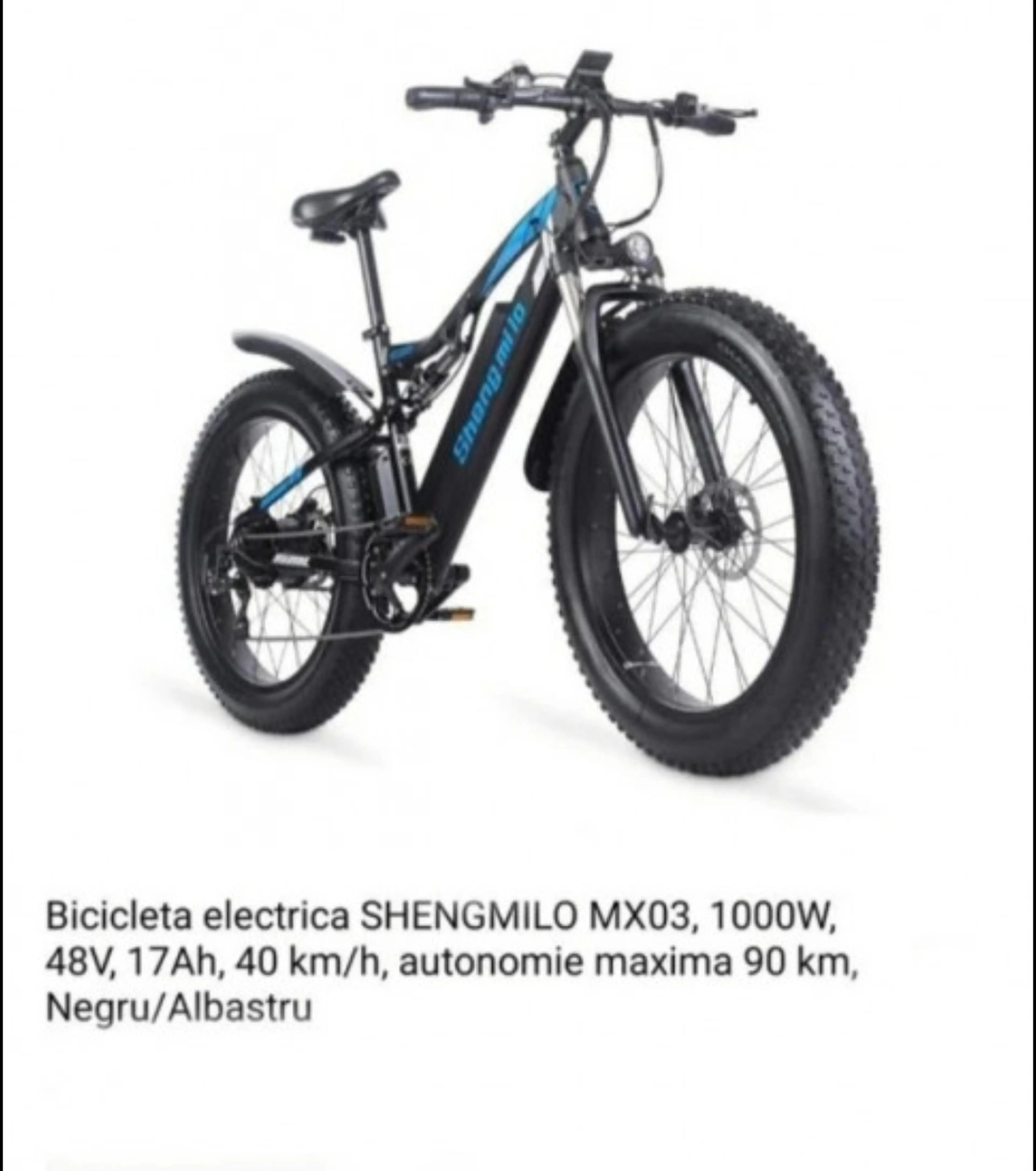 1. Bicicleta electrica, Shengmilo MX03, Motor 1000W