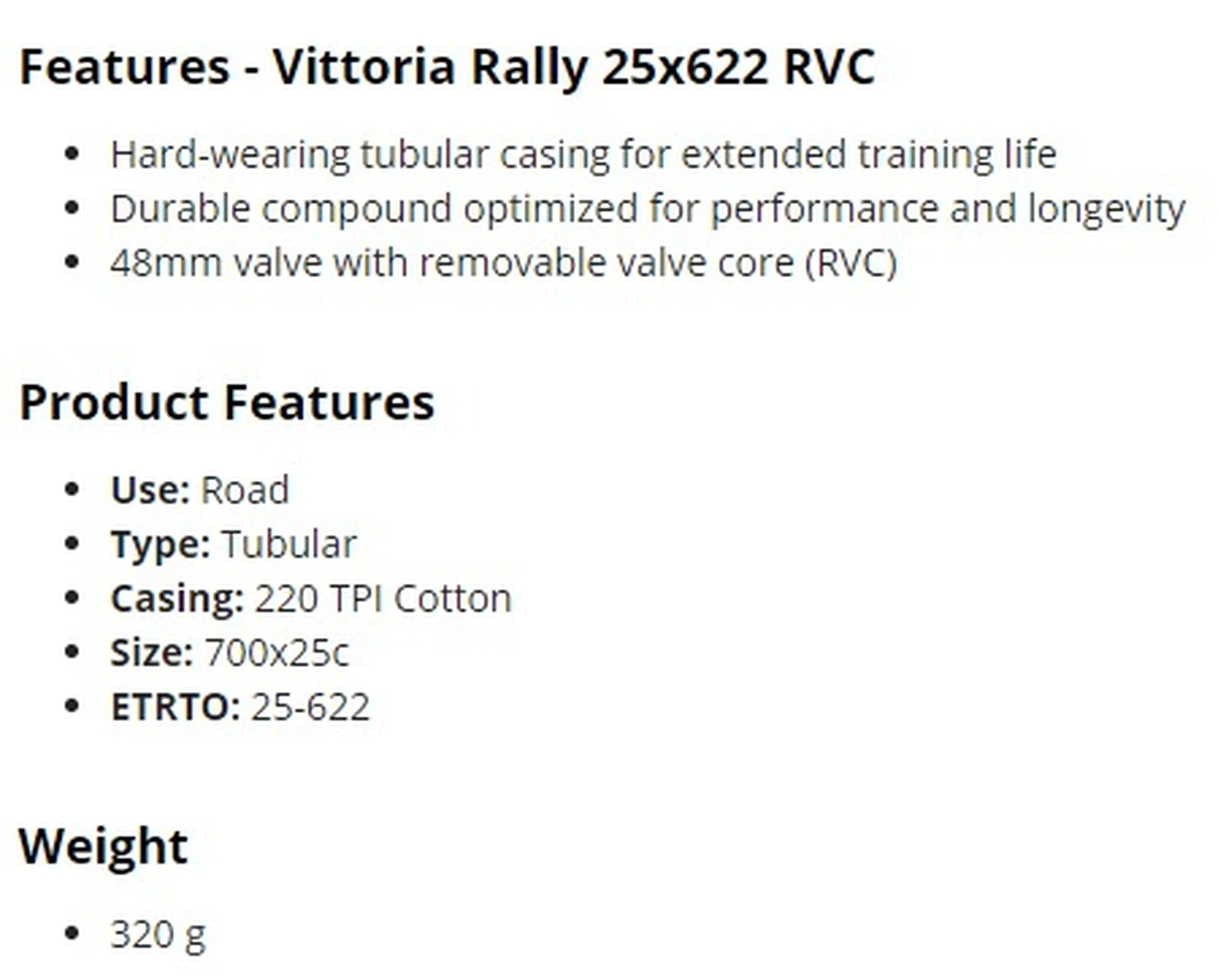 Image Baieuri Vittoria Rally 25-622 RVC Tubular tyre