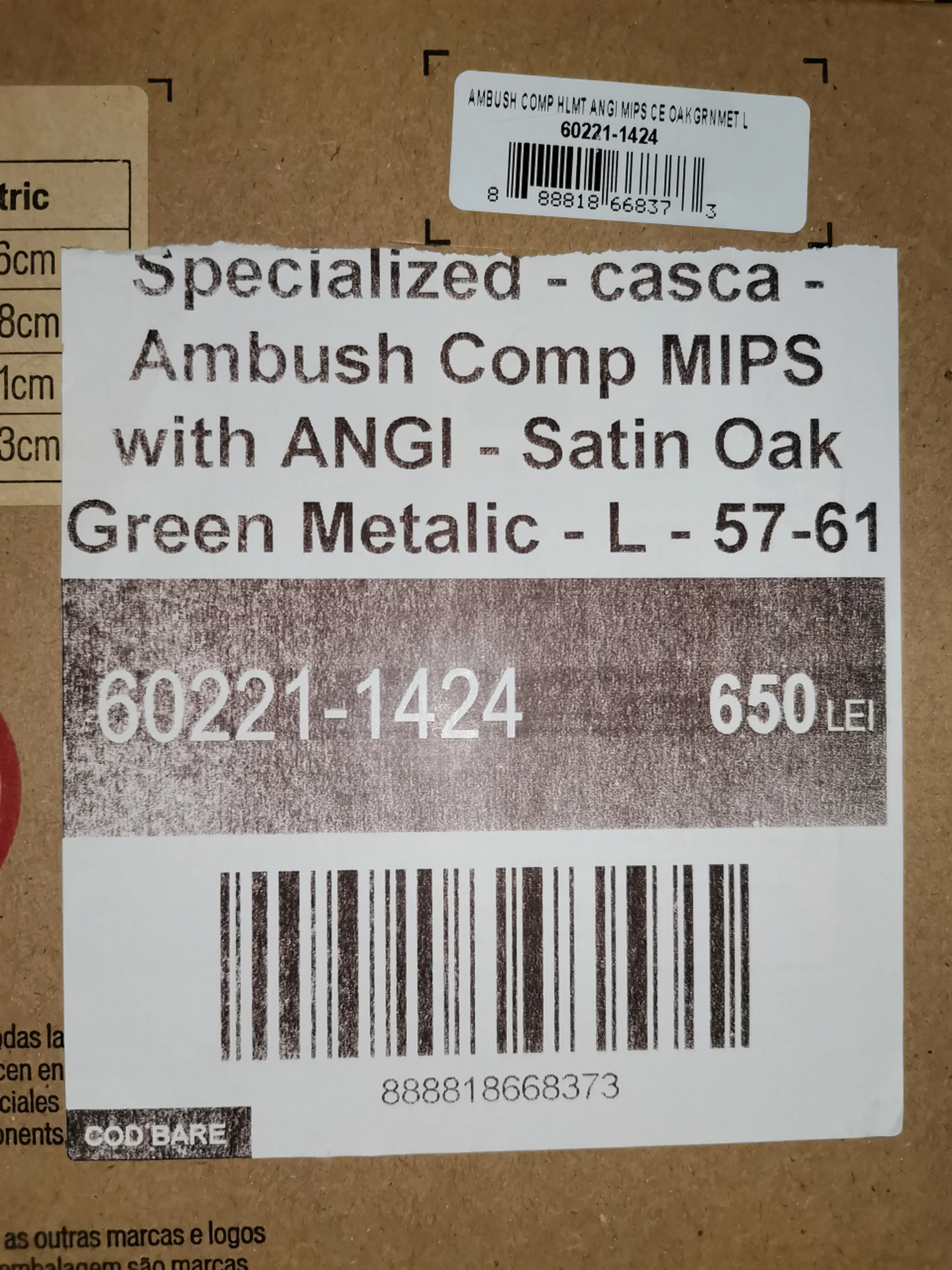 Image Casca Specialized AMBUSH COMP MIPS ANGI - Verde Satinat - MARIME L