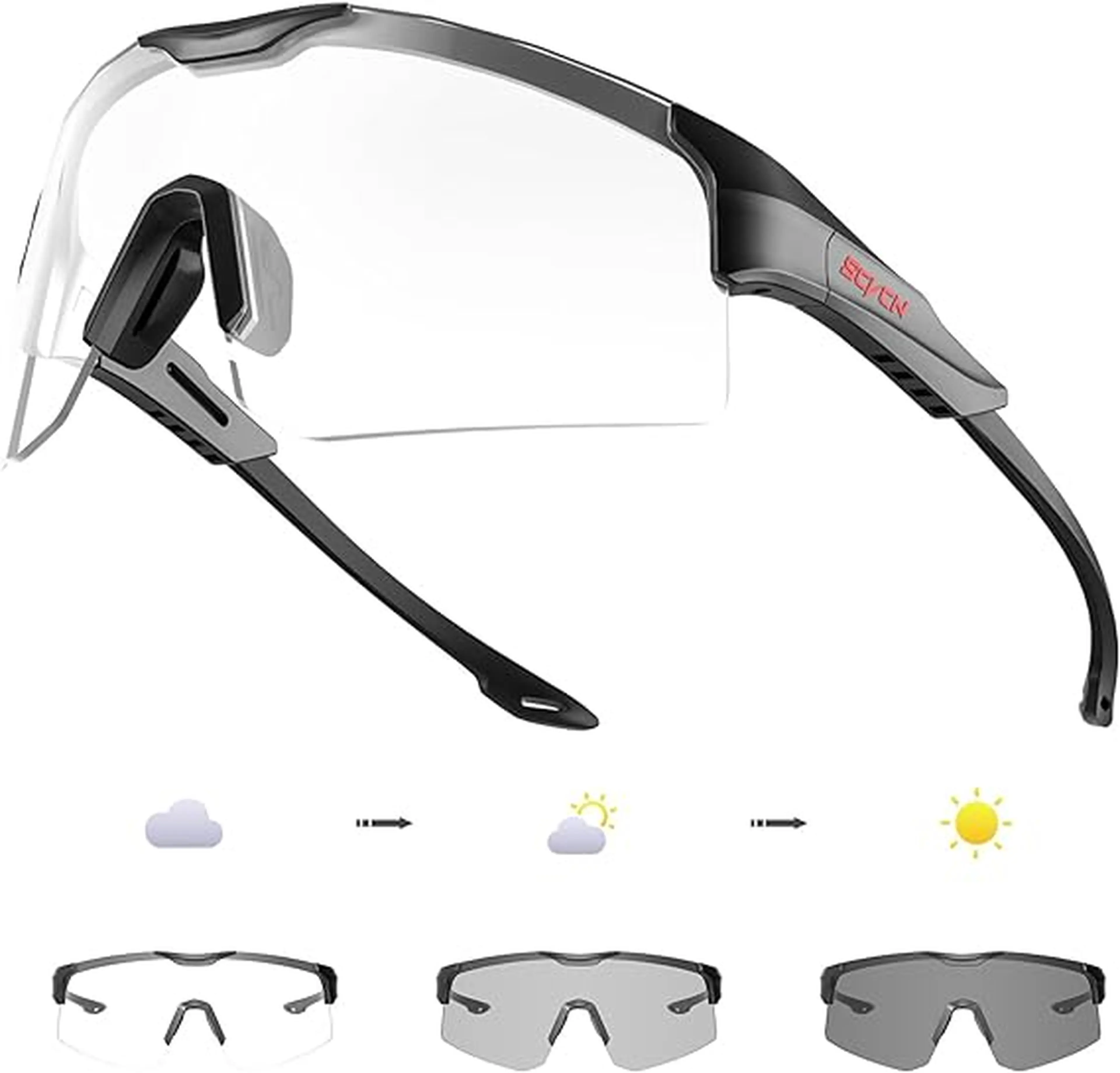 1. Ochelari de soare fotocromatici pentru ciclism UV400 SCVCN noi