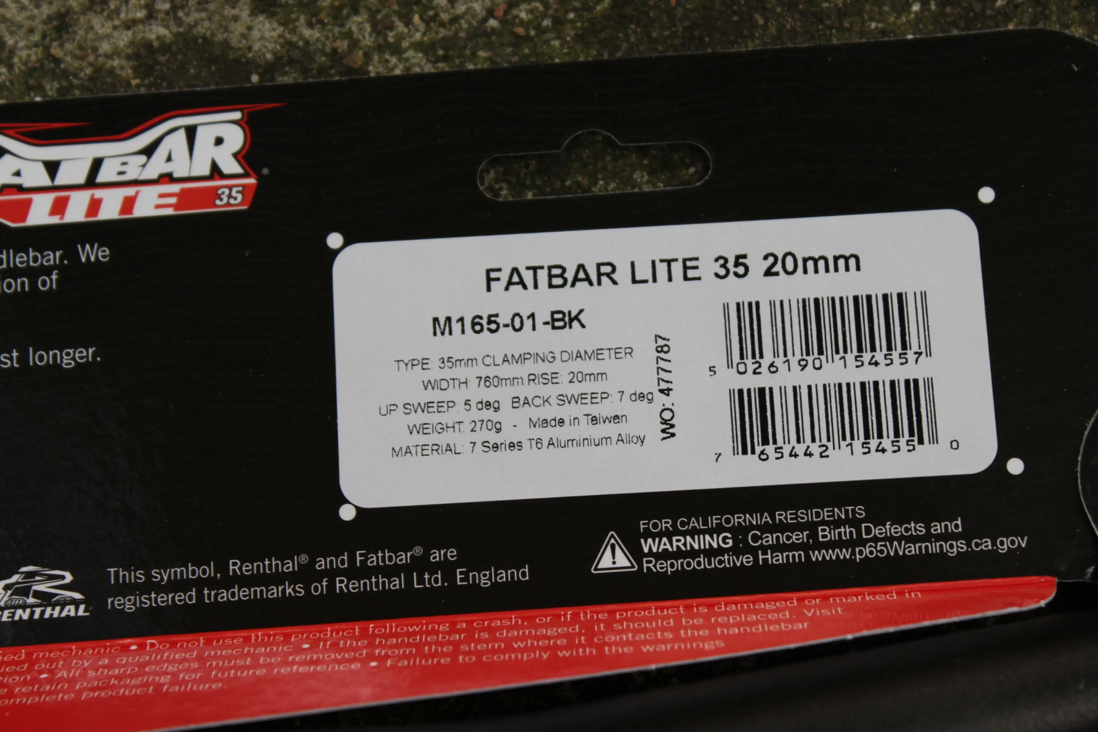 3. Renthal Fatbar Lite 35x760mm ghidon - 35mm diametru Rise `20