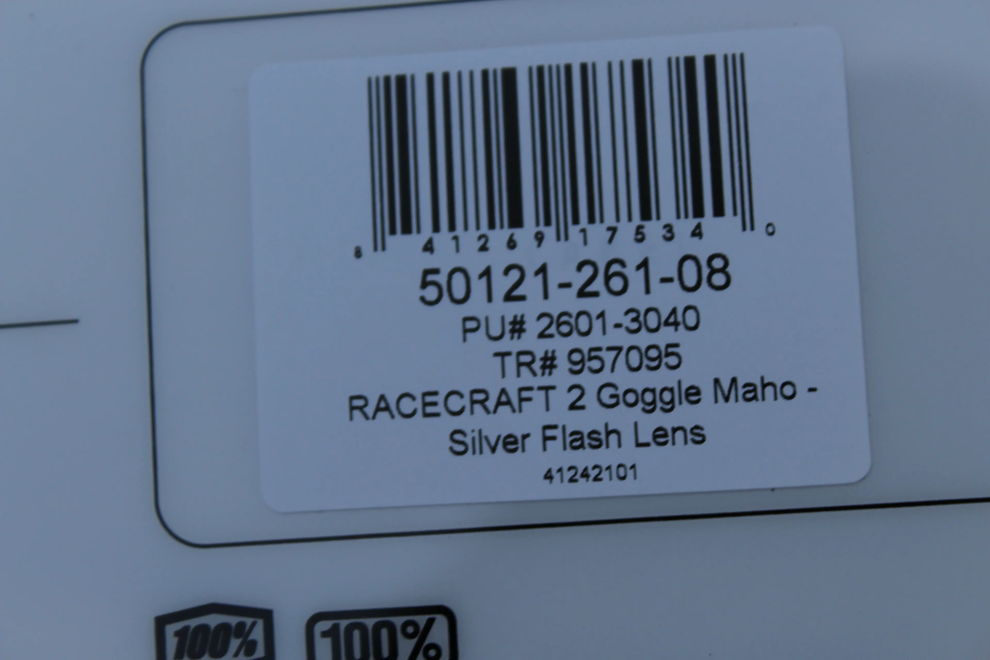Image 100% Racecraft Gen. 2 Goggle Silver Mirror lens + lentila rezerva + 20 tearoff