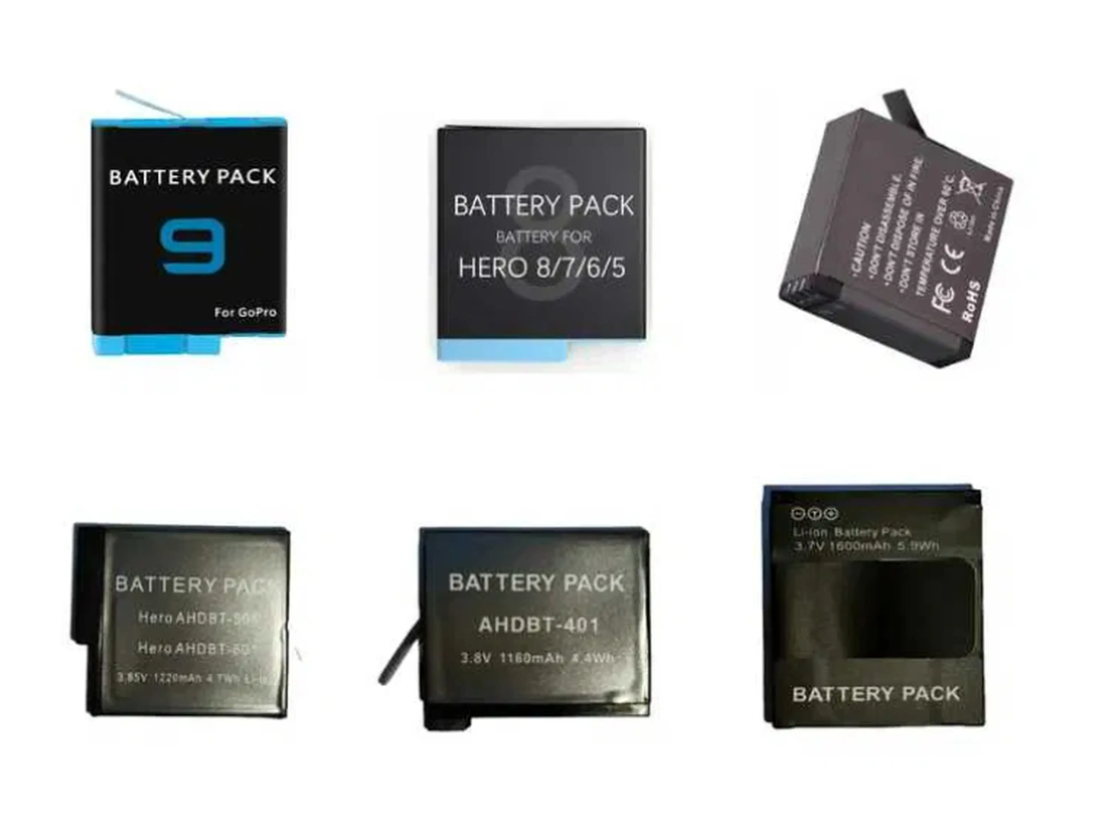 1. Baterie compatibil cu GoPro Hero 3 3+,4,5 6 7,8,9 10 11 12 insta360 X
