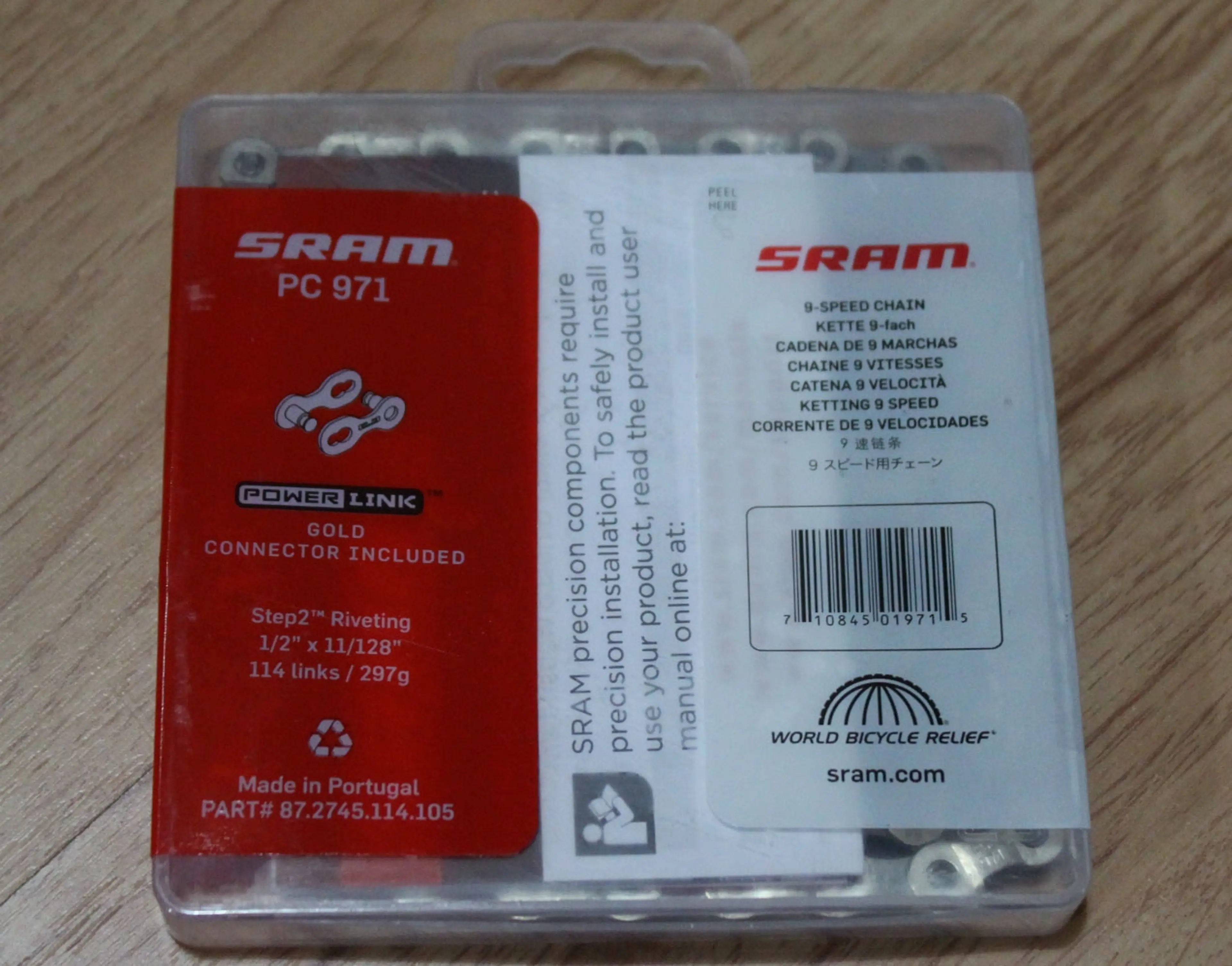 2. Lant Sram PC971 Powerchain II - 9 vit. + connector pin