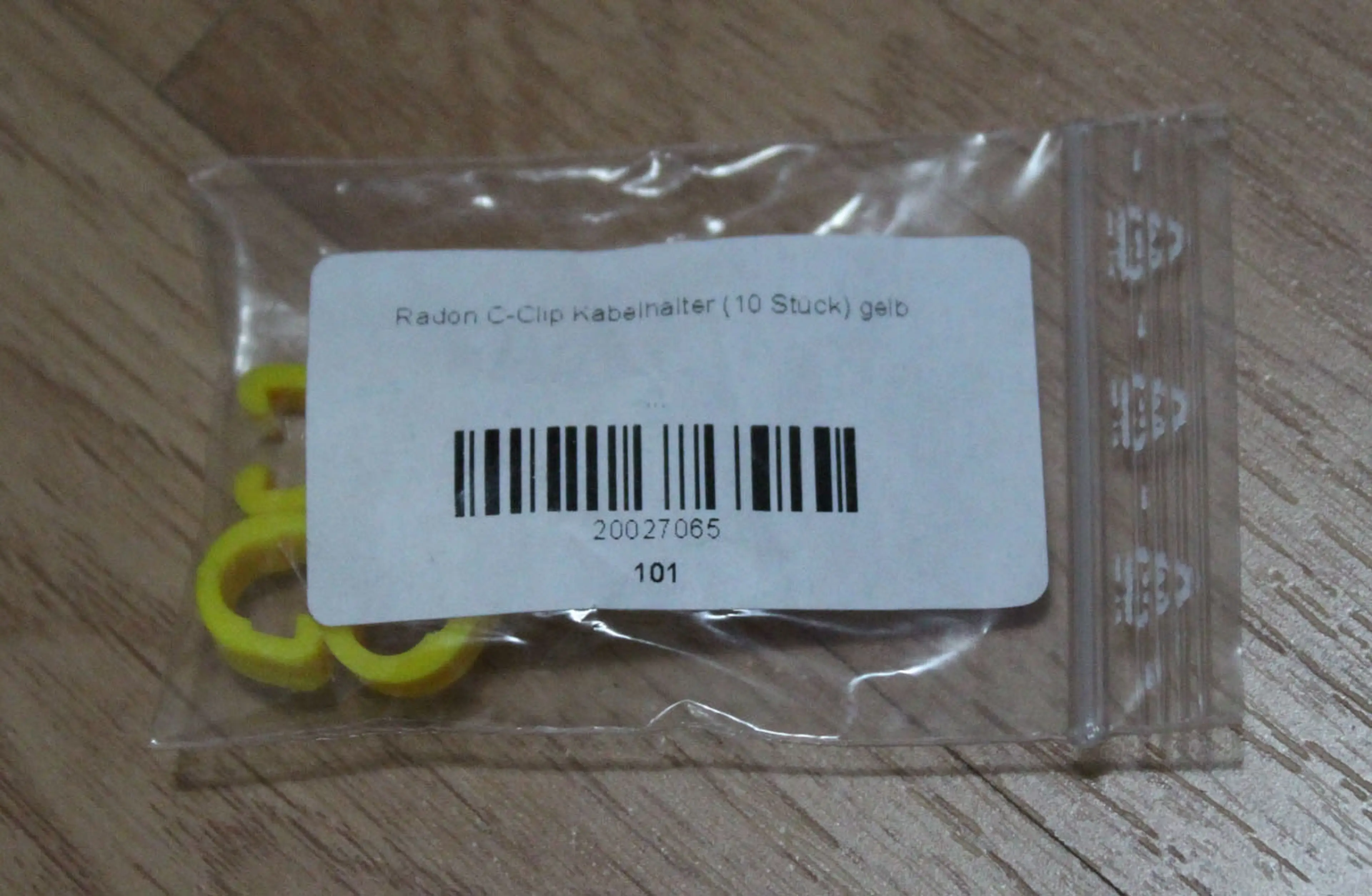Image Radon clema C-clip plastic - galben 10 buc.