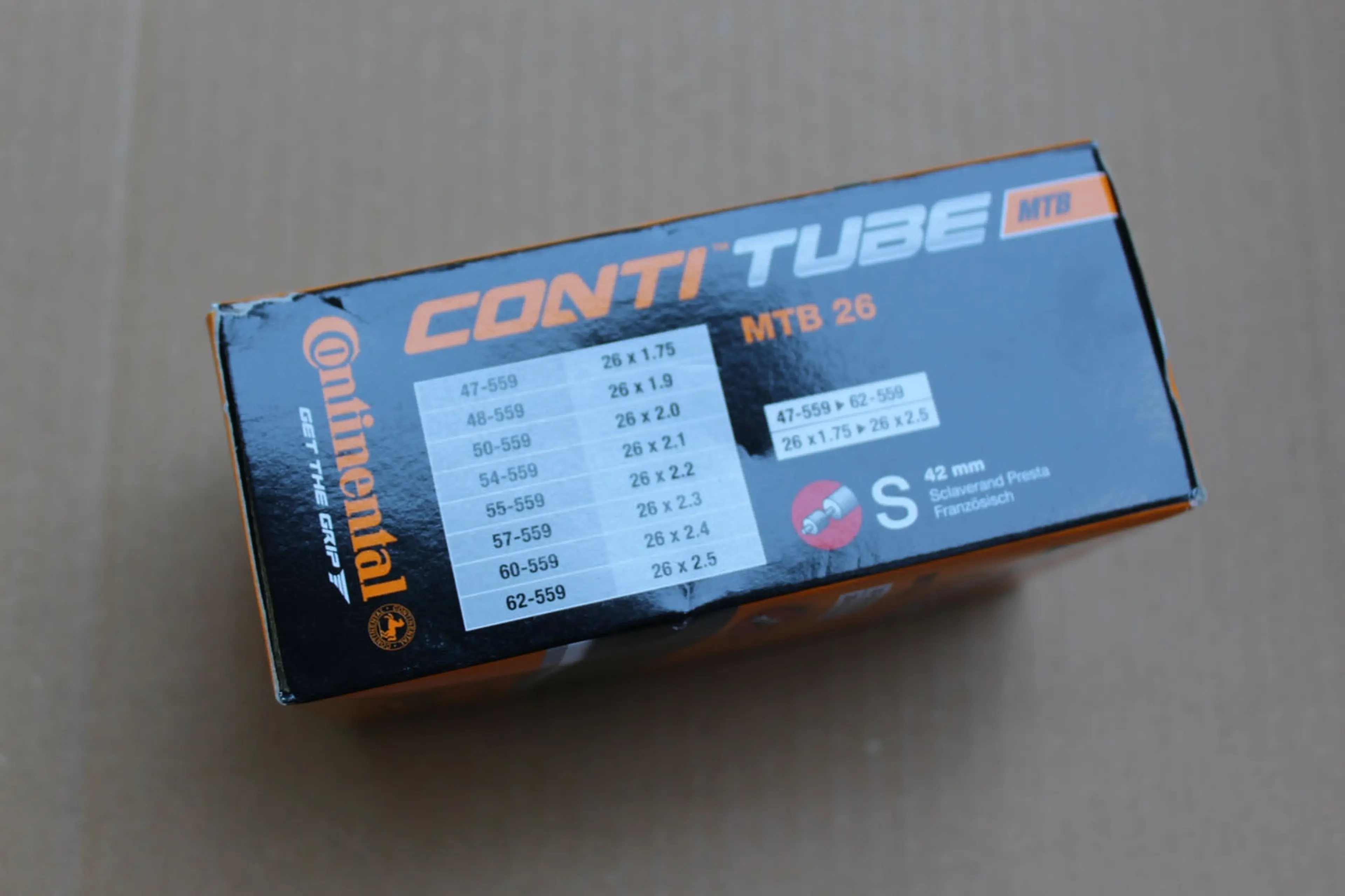 2. Continental Tube Wide 26x1.75-2.5 FV.