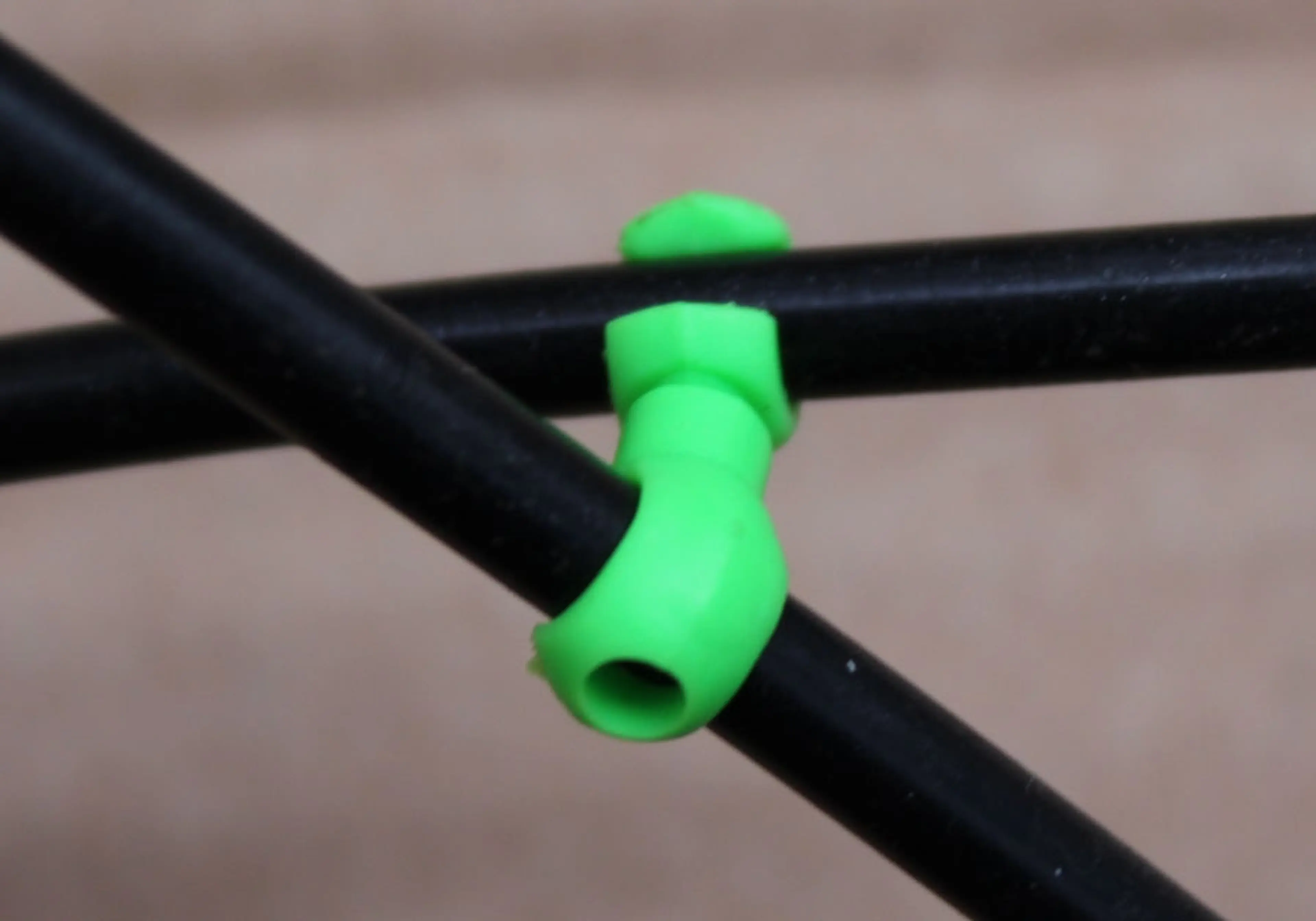 Image S-Clip clema dubla rotativa prins camasa cablu - 10buc.Set Verde