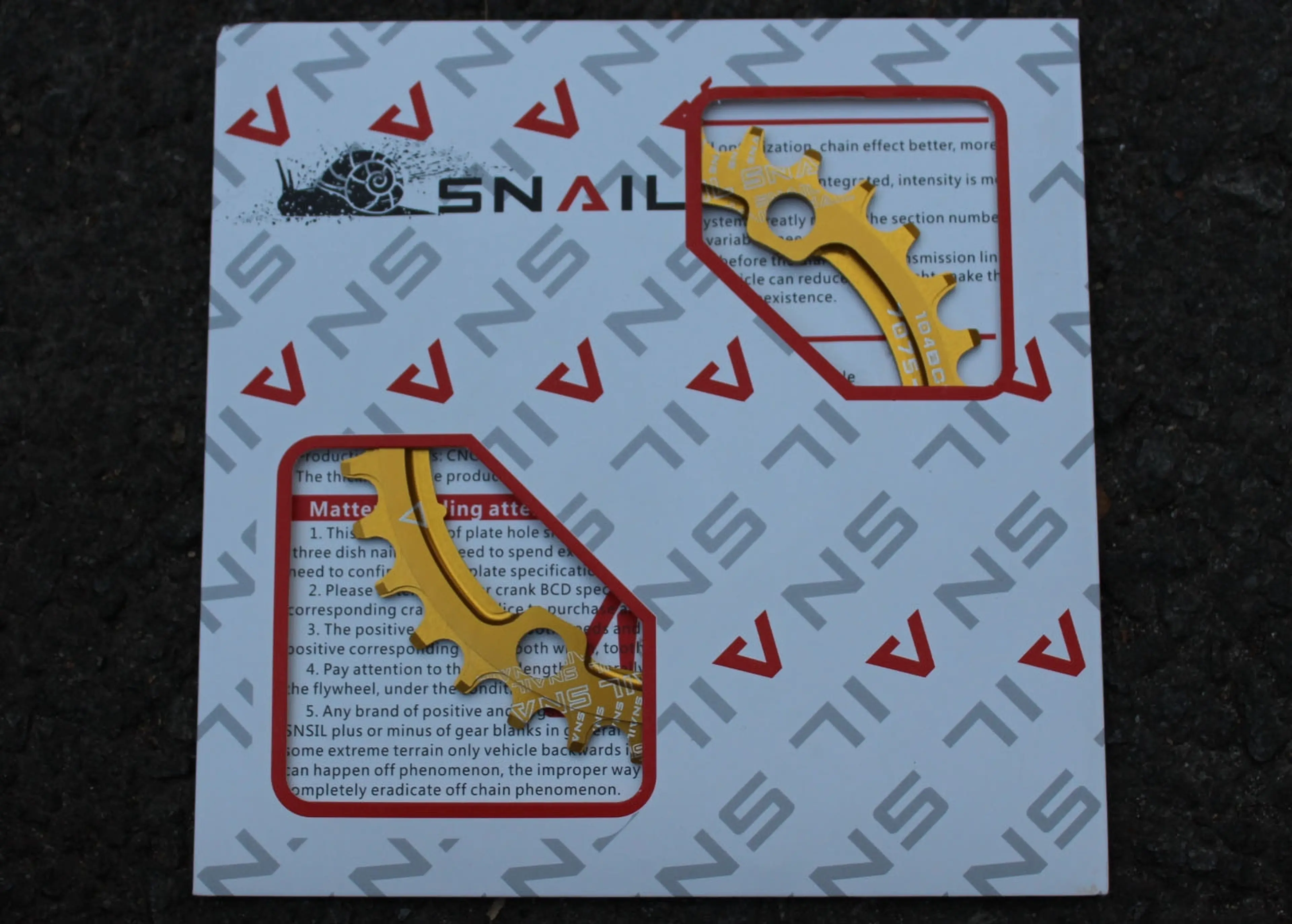1. Foaie Snail Narrow Wide 32T alu - CNC 104BCD auriu 9-12 vit.