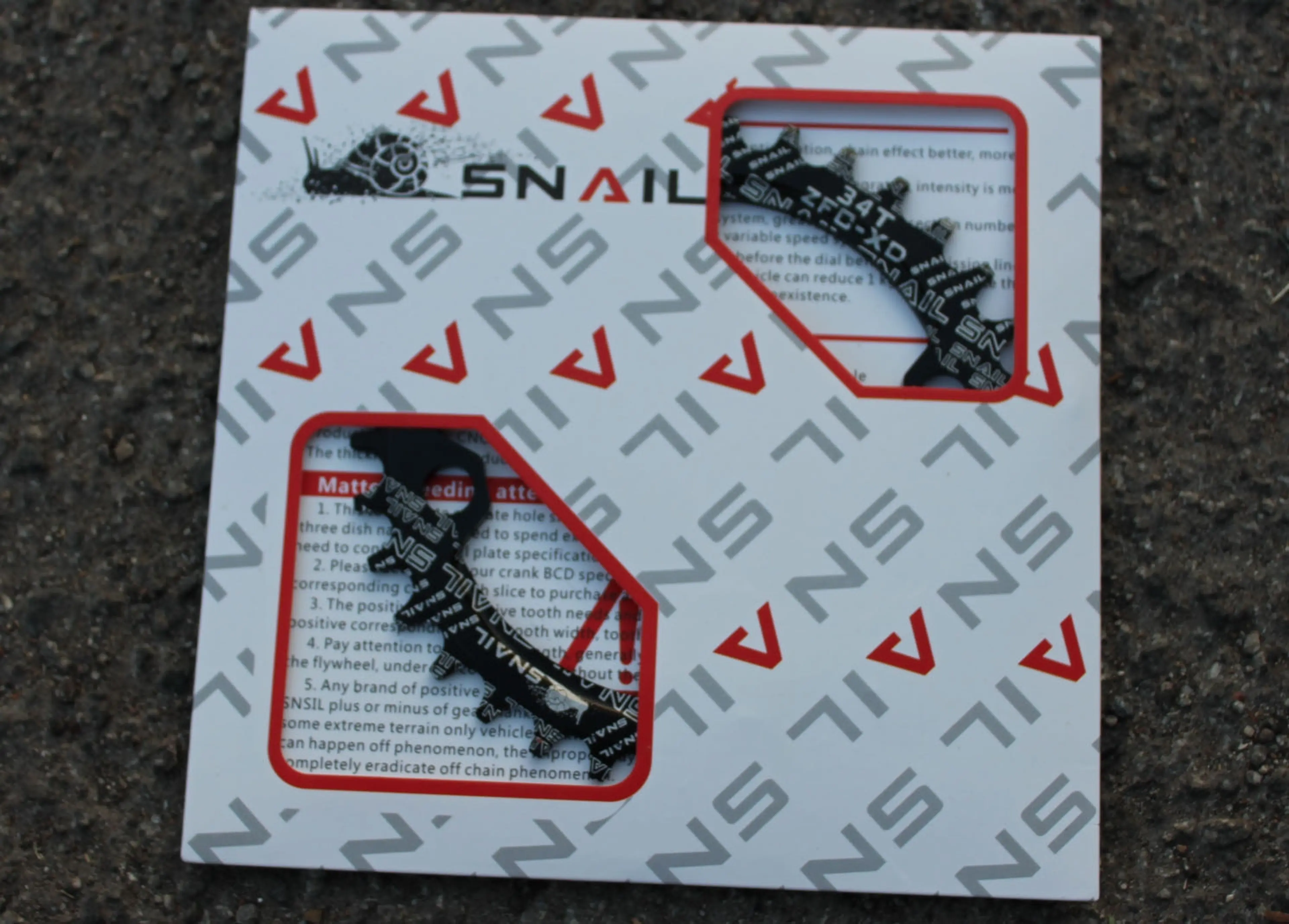 1. Foaie Snail Narrow Wide 34T alu - CNC 104BCD negru 9-12 vit.