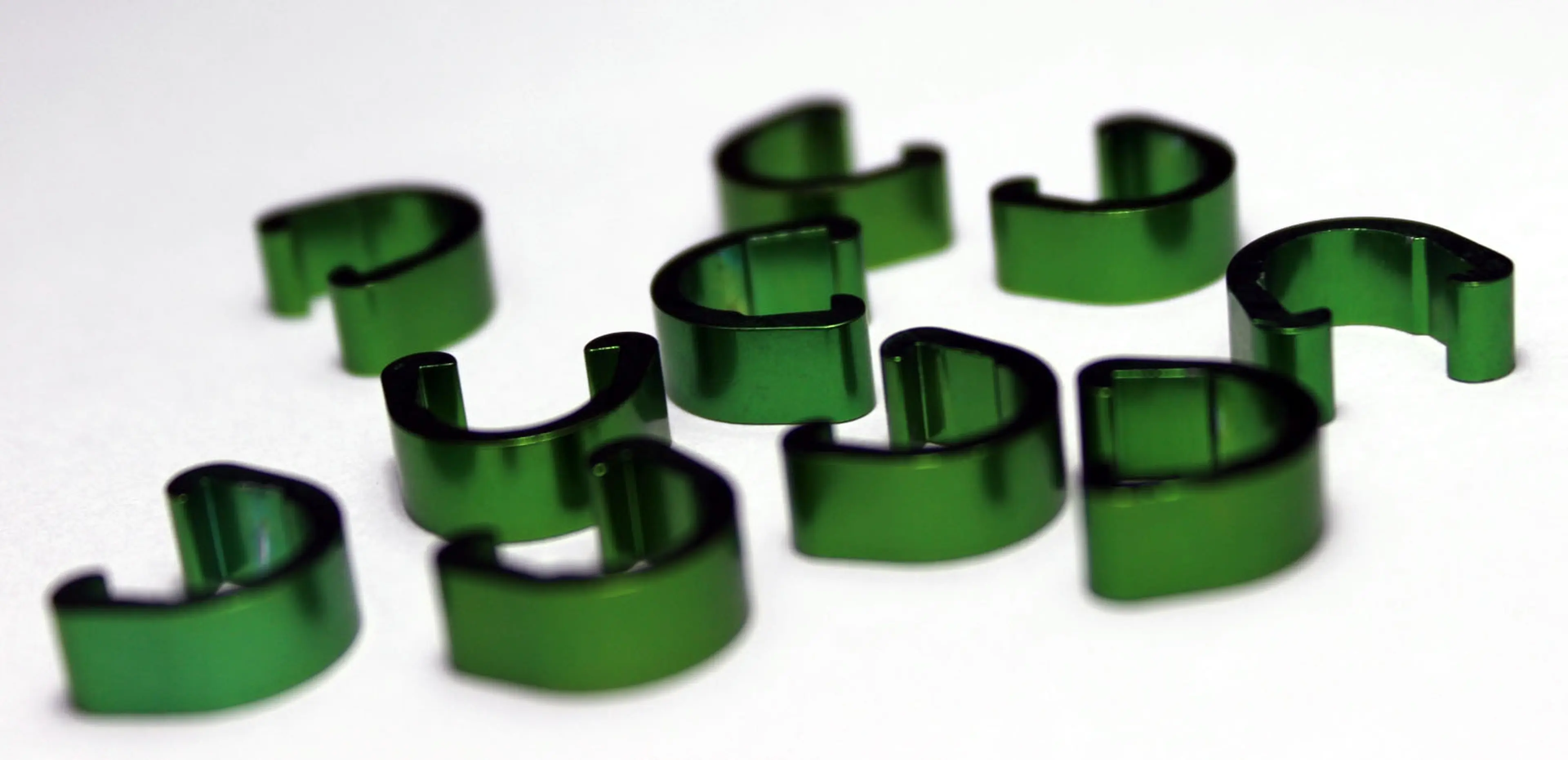 4. Clema SET CNC aluminiu - Verde 10 buc.