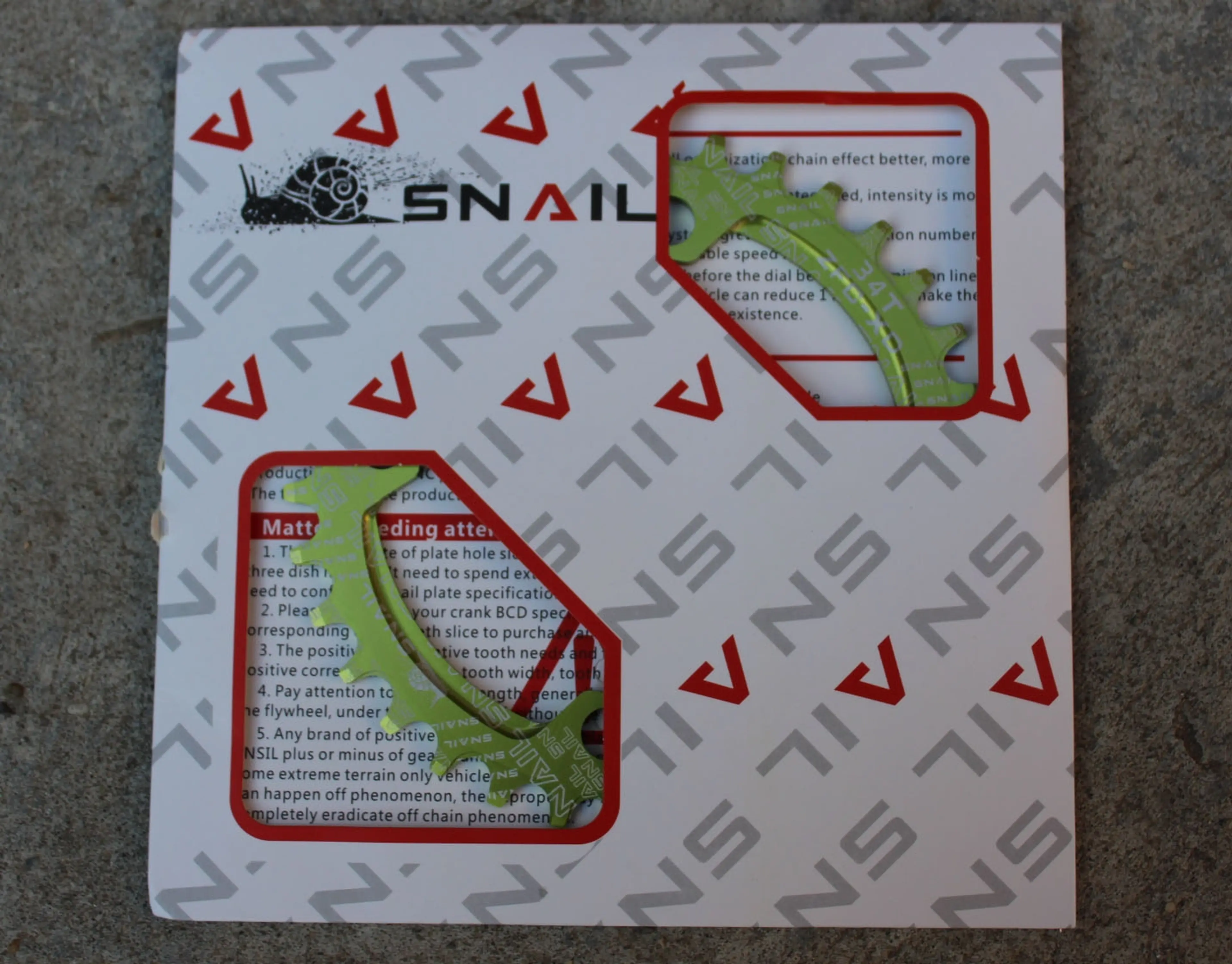 Image Foaie angrenaj 34T Snail - narrow wide 1x9,10,11,12 - verde