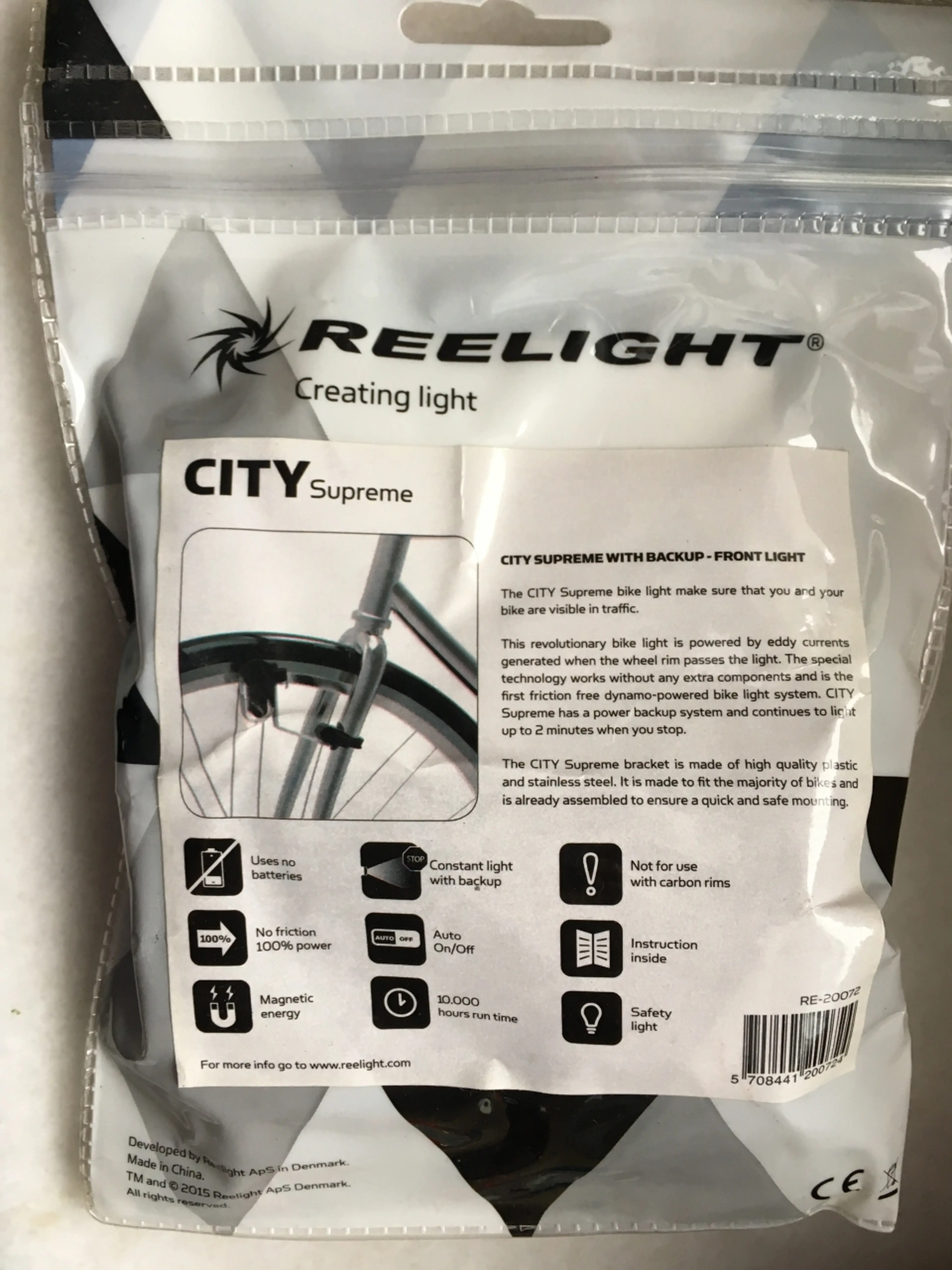 3. Lumina Bicicleta inductie magnetica Reelight City Supreme